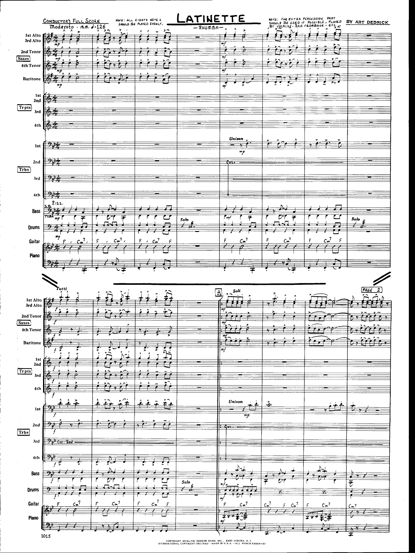 Latinette — sheet music cover (first page)