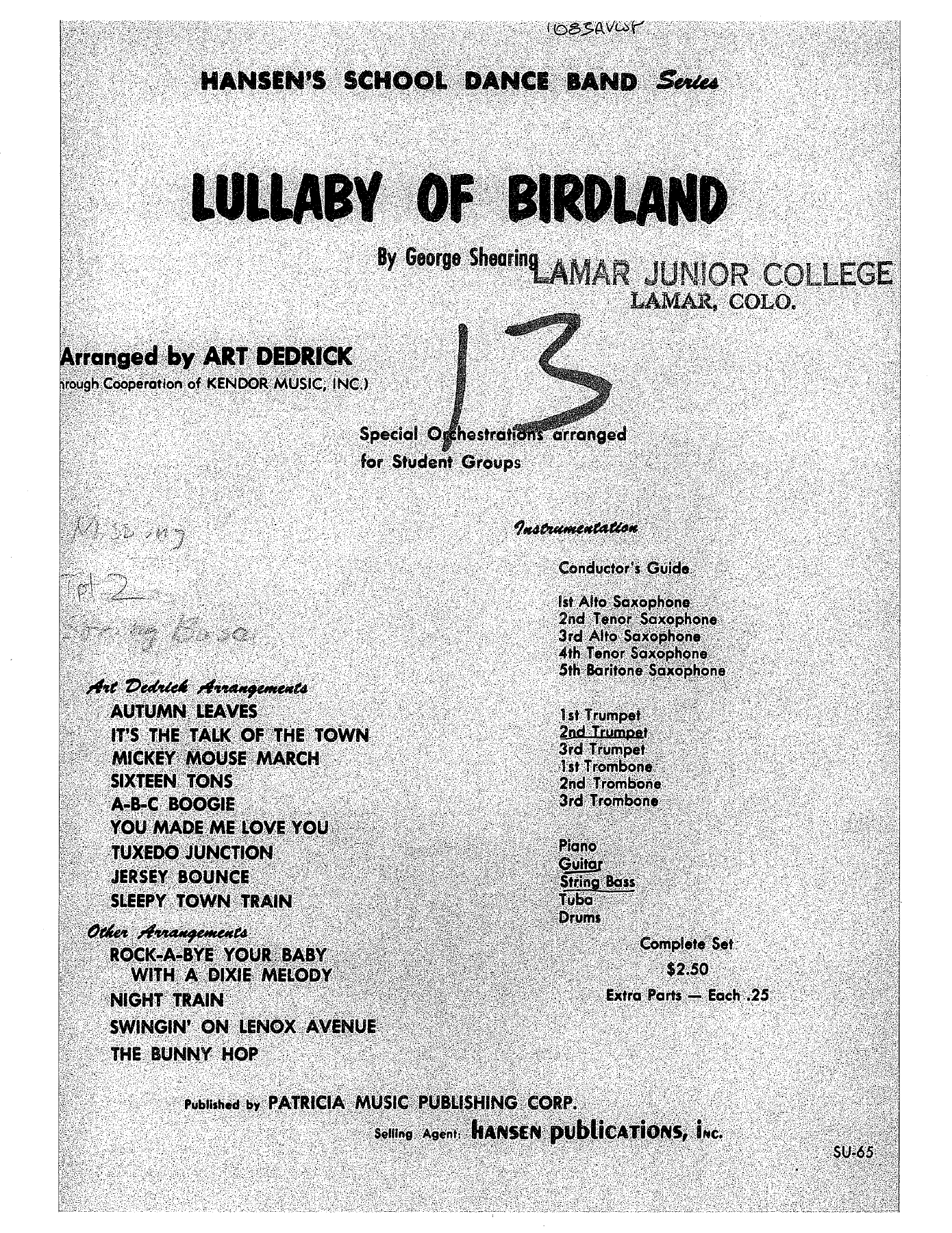 Lullaby Of Birdland — page 1