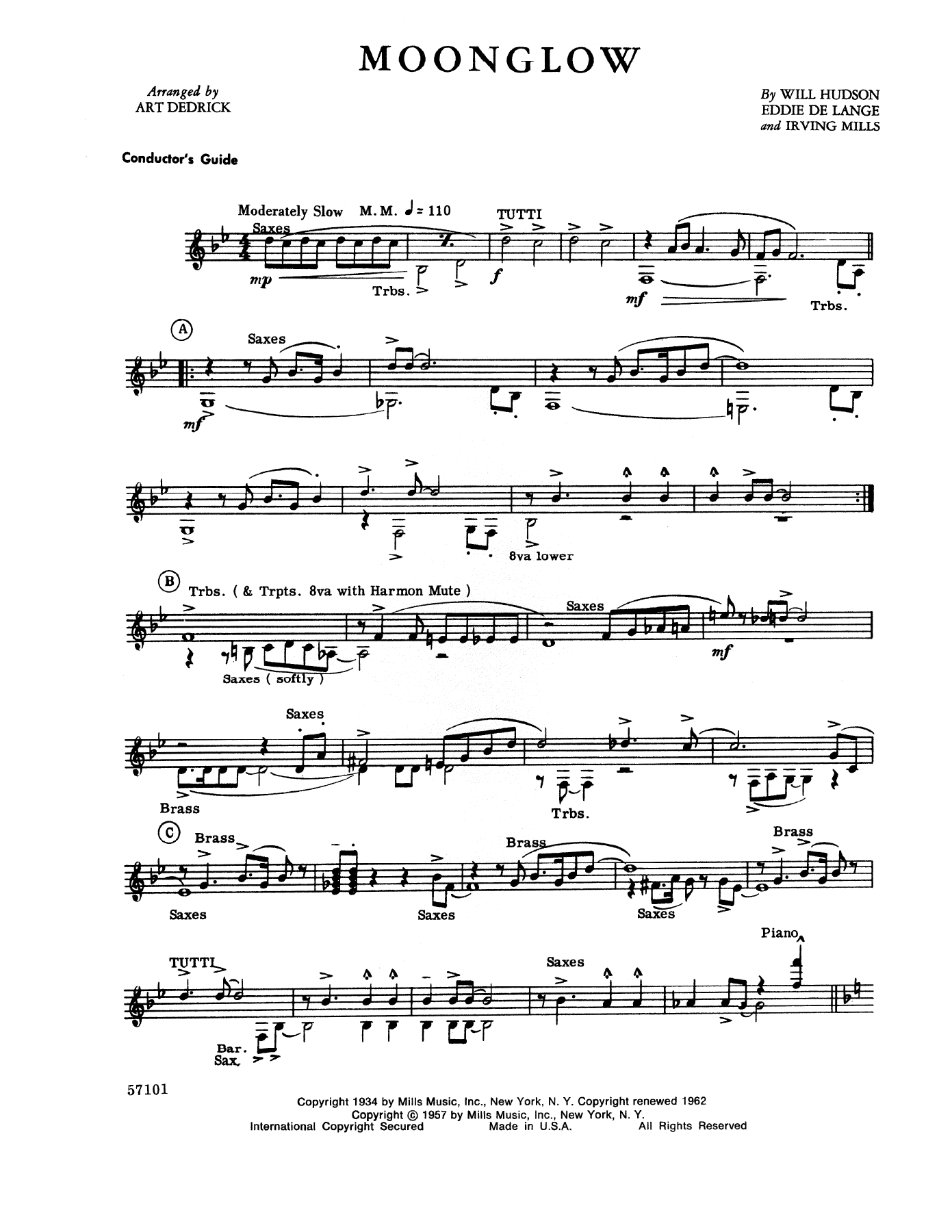 Moonglow — sheet music cover (first page)