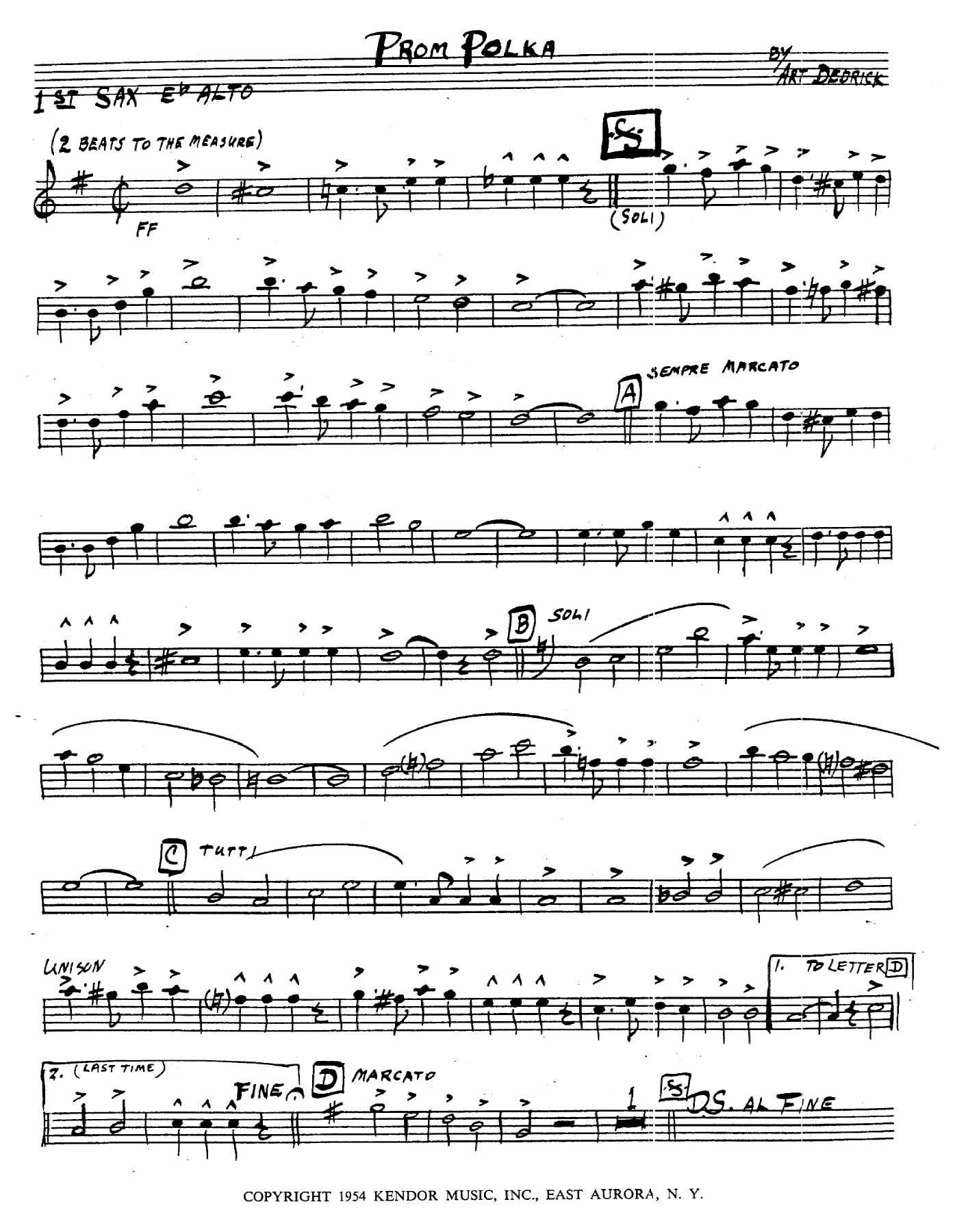 Prom Polka — sheet music cover (first page)
