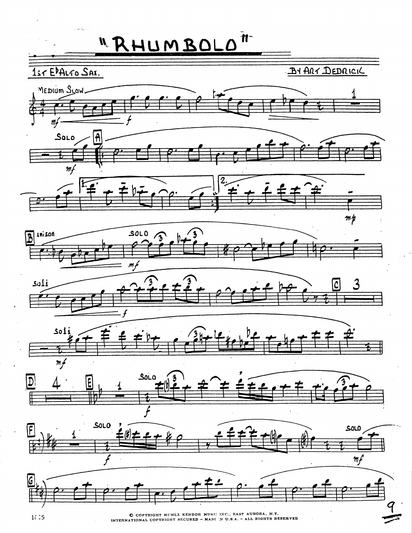 Rhumbolo — sheet music cover (first page)