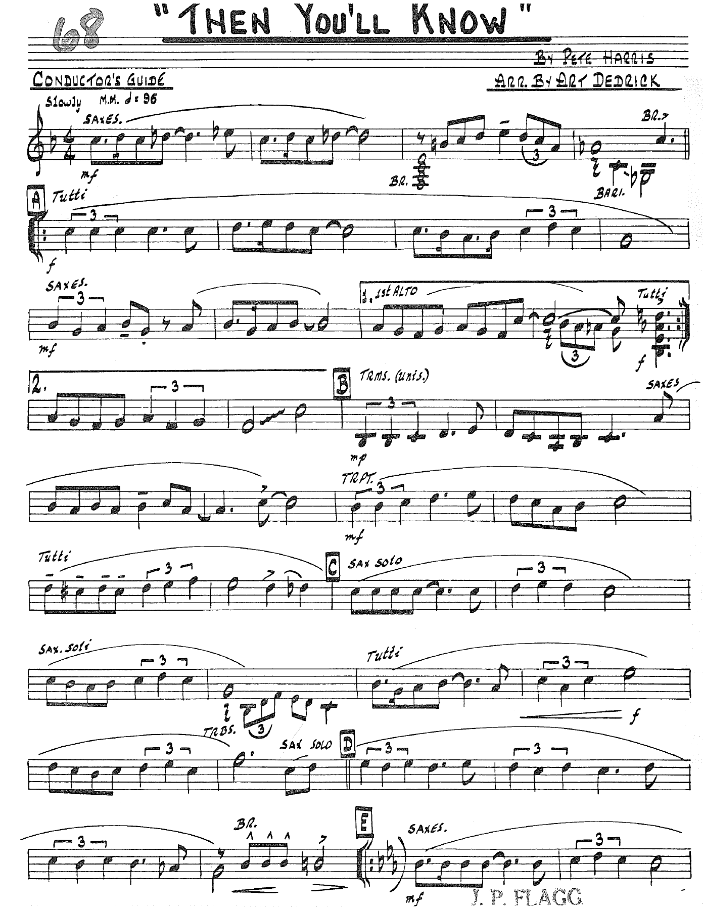 Then You'll Know (A.Dedrick) vocal — sheet music cover (first page)
