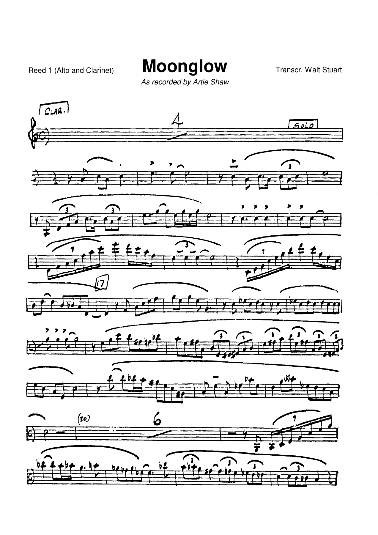 Moonglow (A.Shaw) MP3 — sheet music cover (first page)
