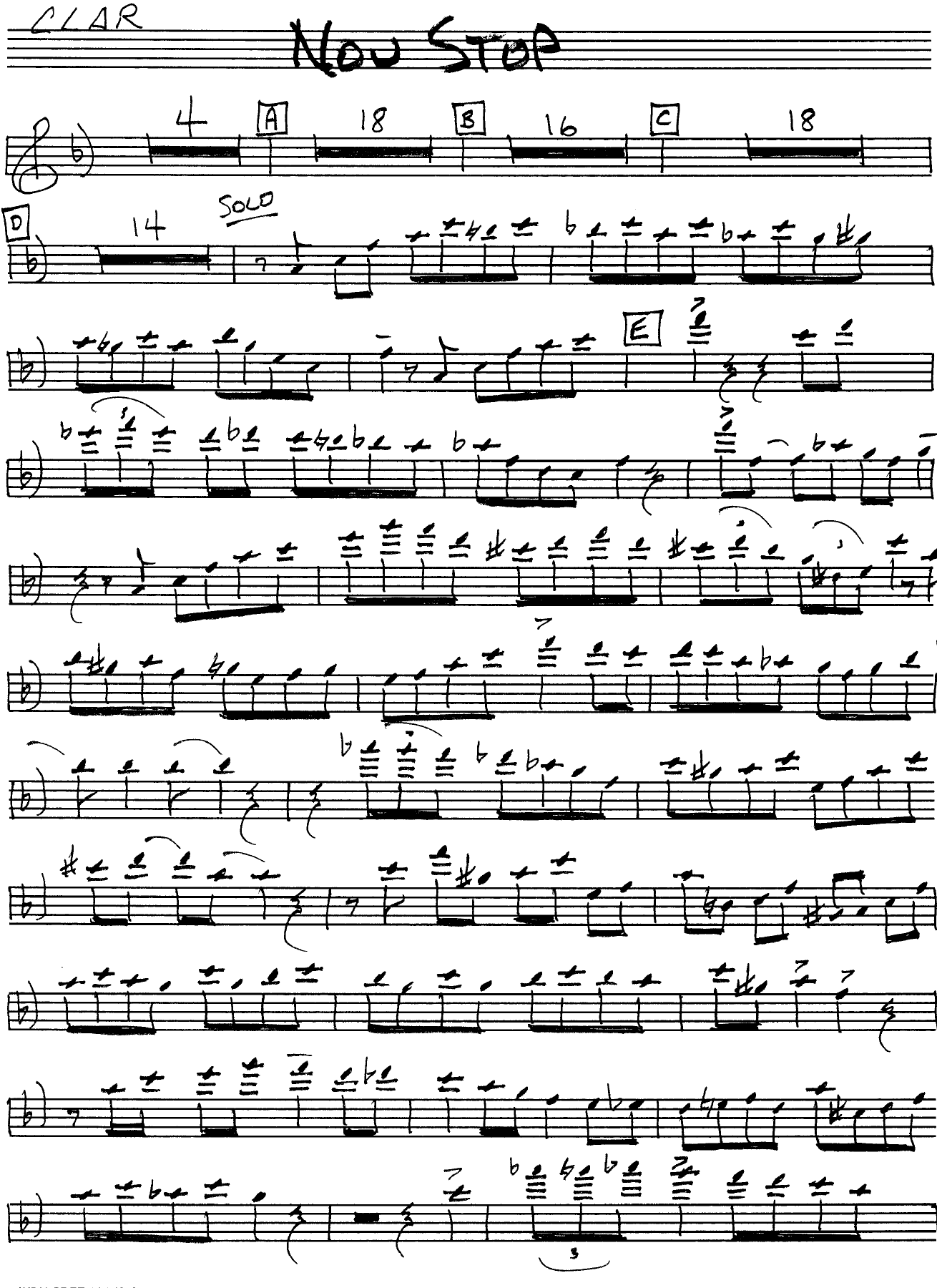 Non-Stop Flifht (A.Shaw) MP3 — Big Band sheet music arranged by Artie Shaw | Jazz Standard