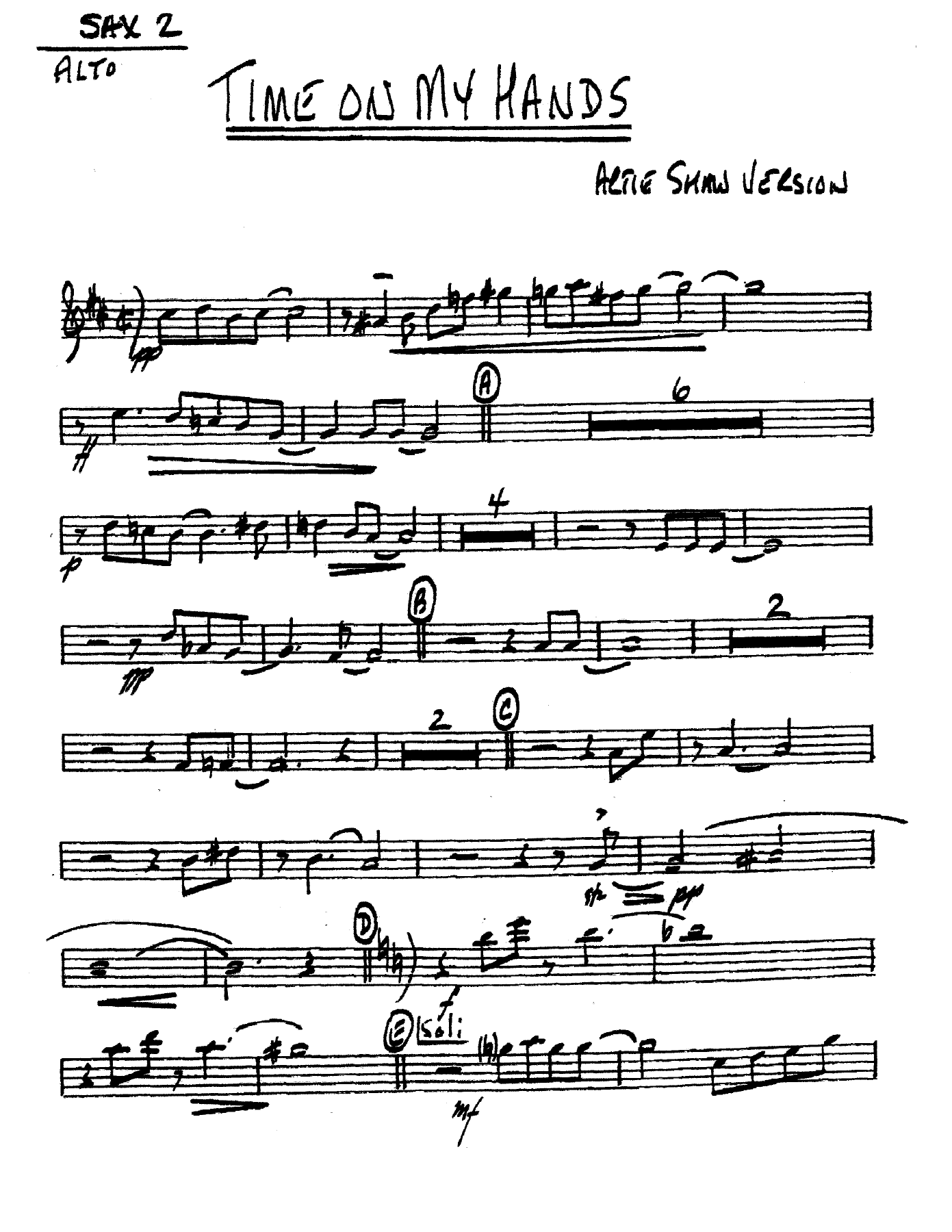 Time On My Hands (A.Shaw) MP3 — page 3