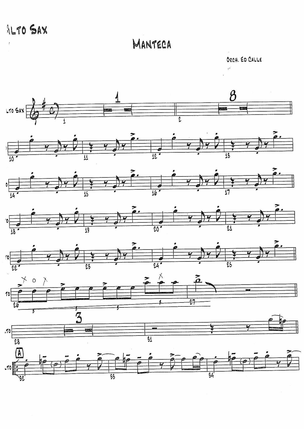 Manteca — sheet music cover (first page)