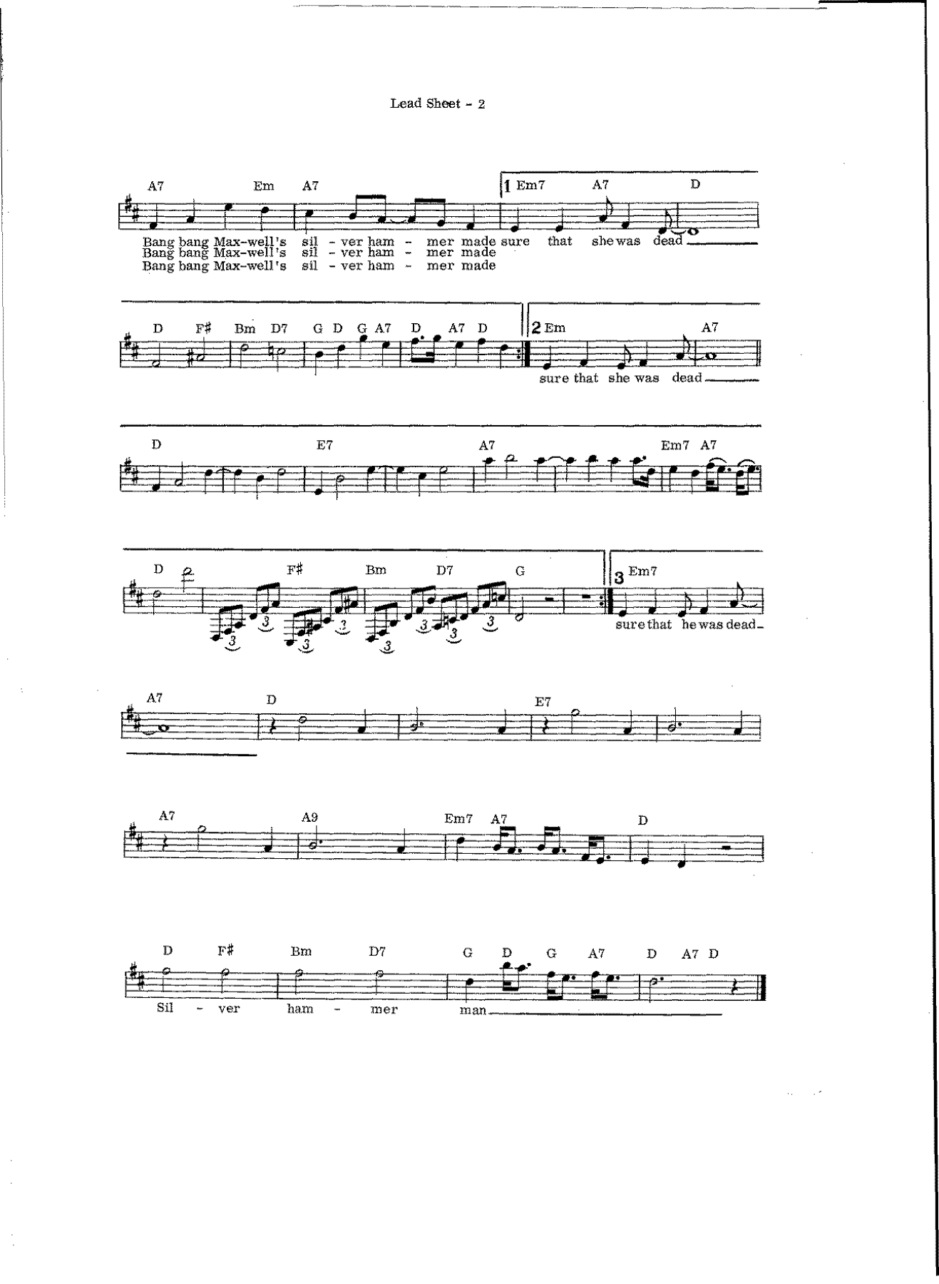 Maxwell's Silver Hammer (J.Muston) Beatles — page 2