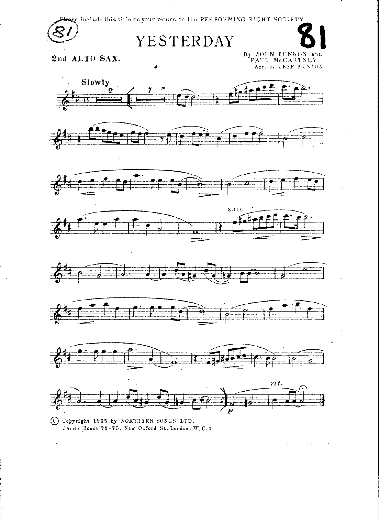 Yesterday (J.Muston) Beatles — page 2