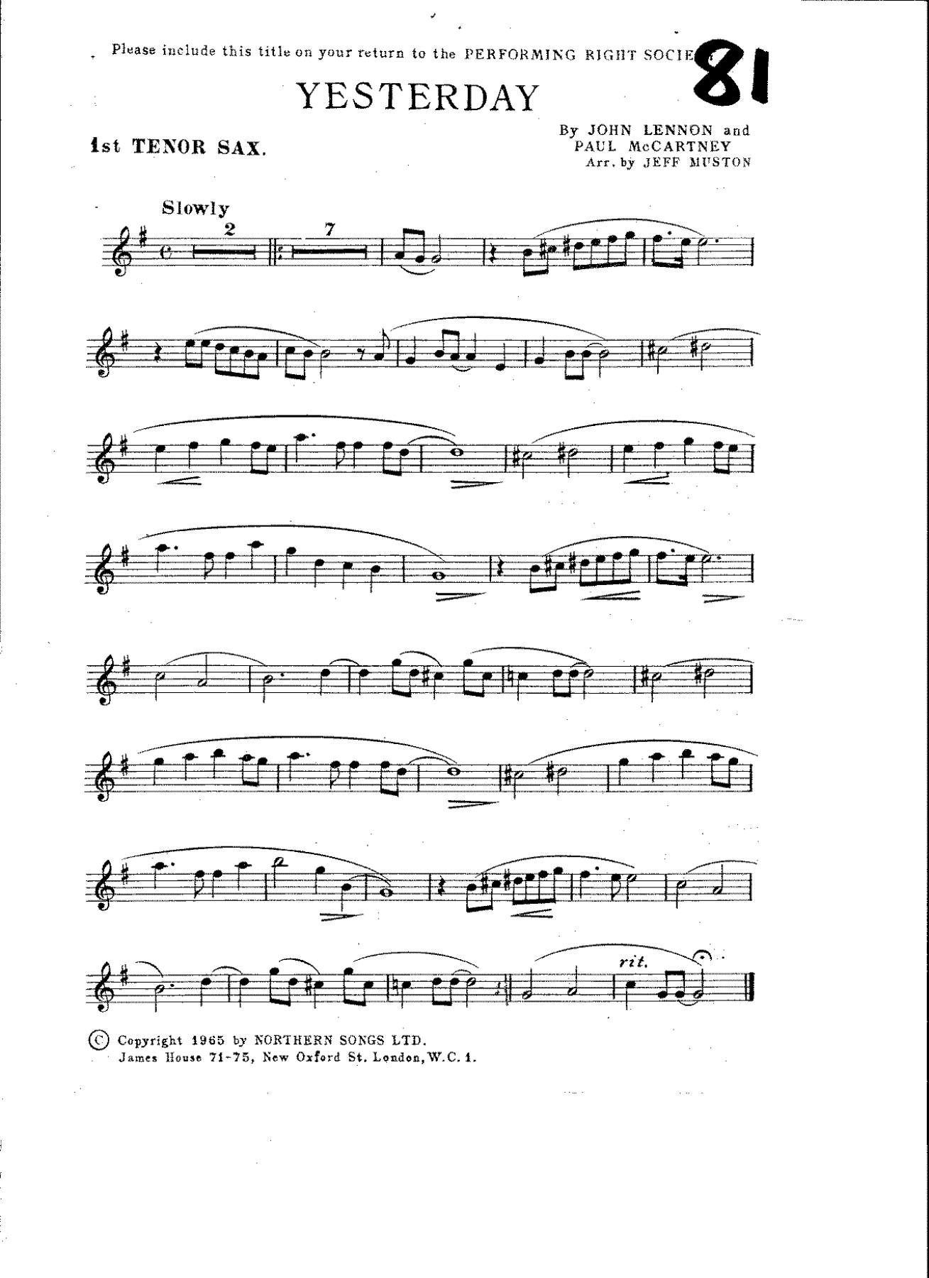 Yesterday (J.Muston) Beatles — page 3