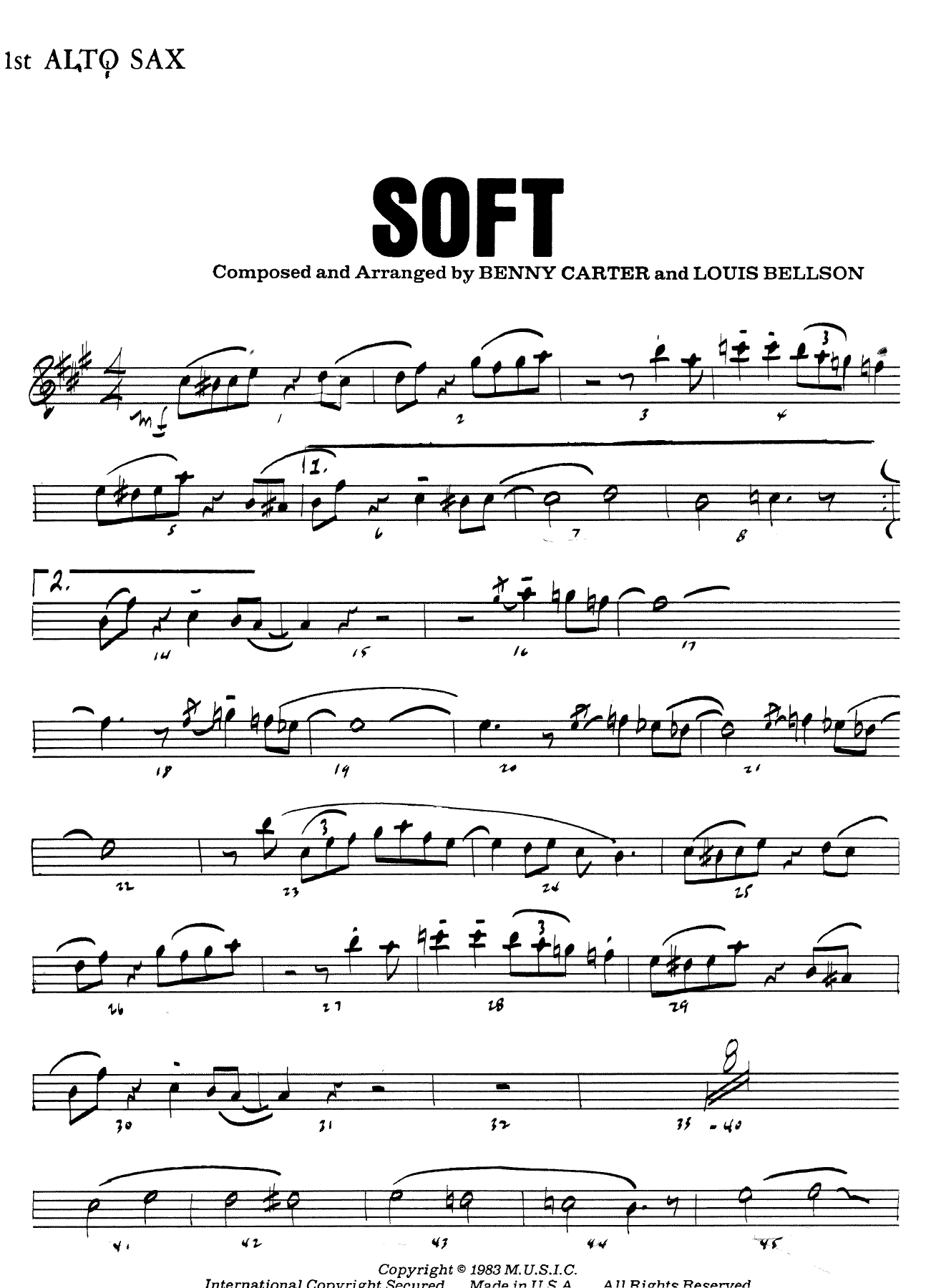 Soft — sheet music cover (first page)