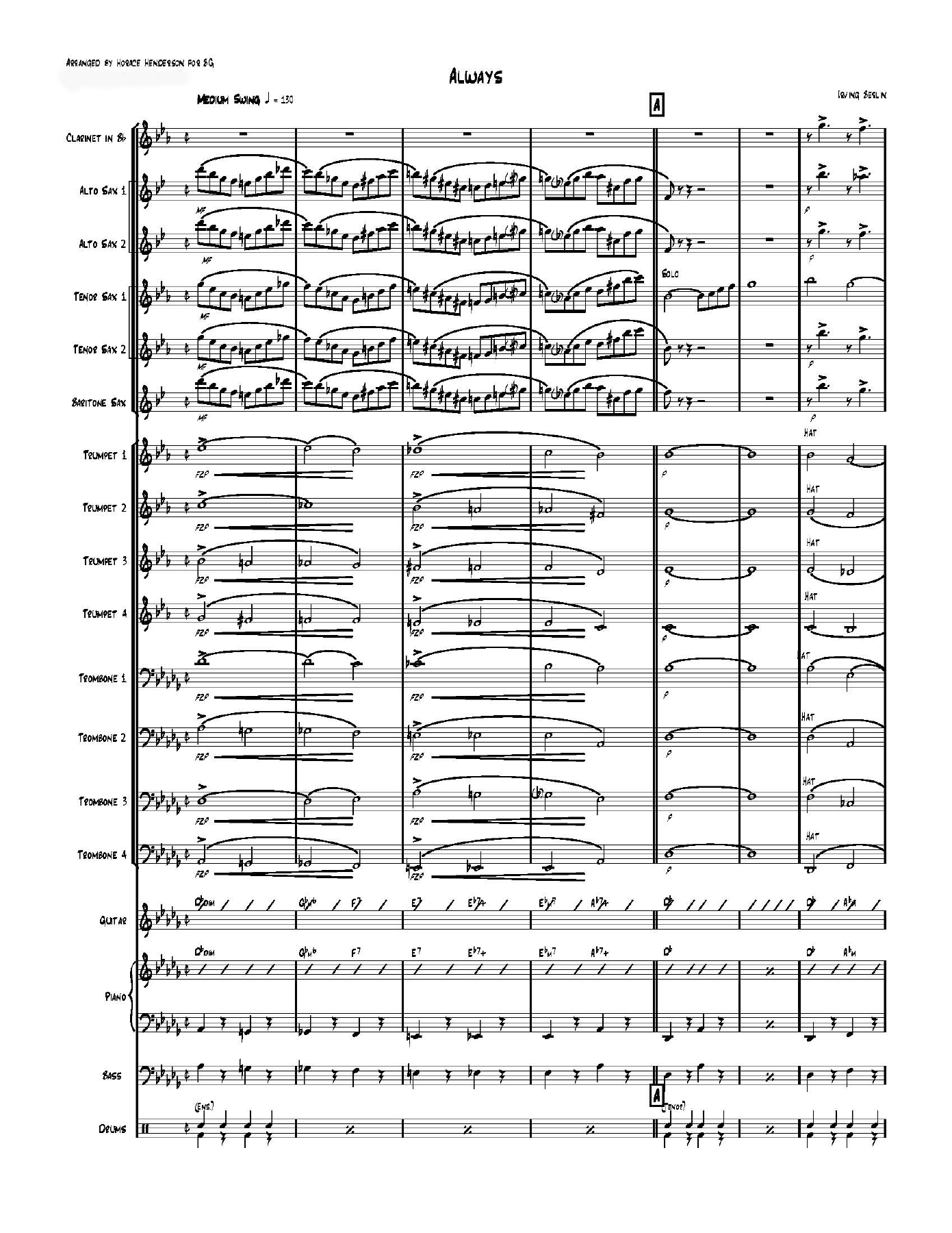 Always (H.Henderson) B.Goodman — sheet music preview