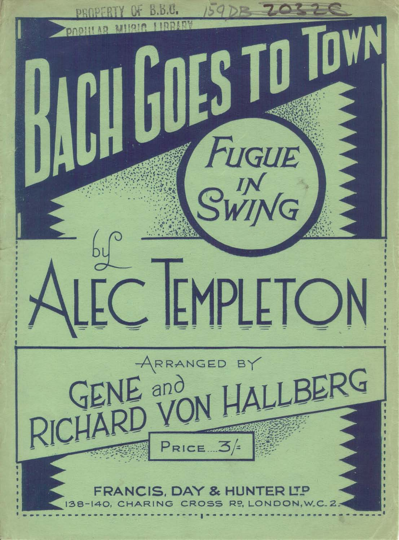 Bach Goes To Town (R.Hallenberg) B.Goodman — sheet music preview