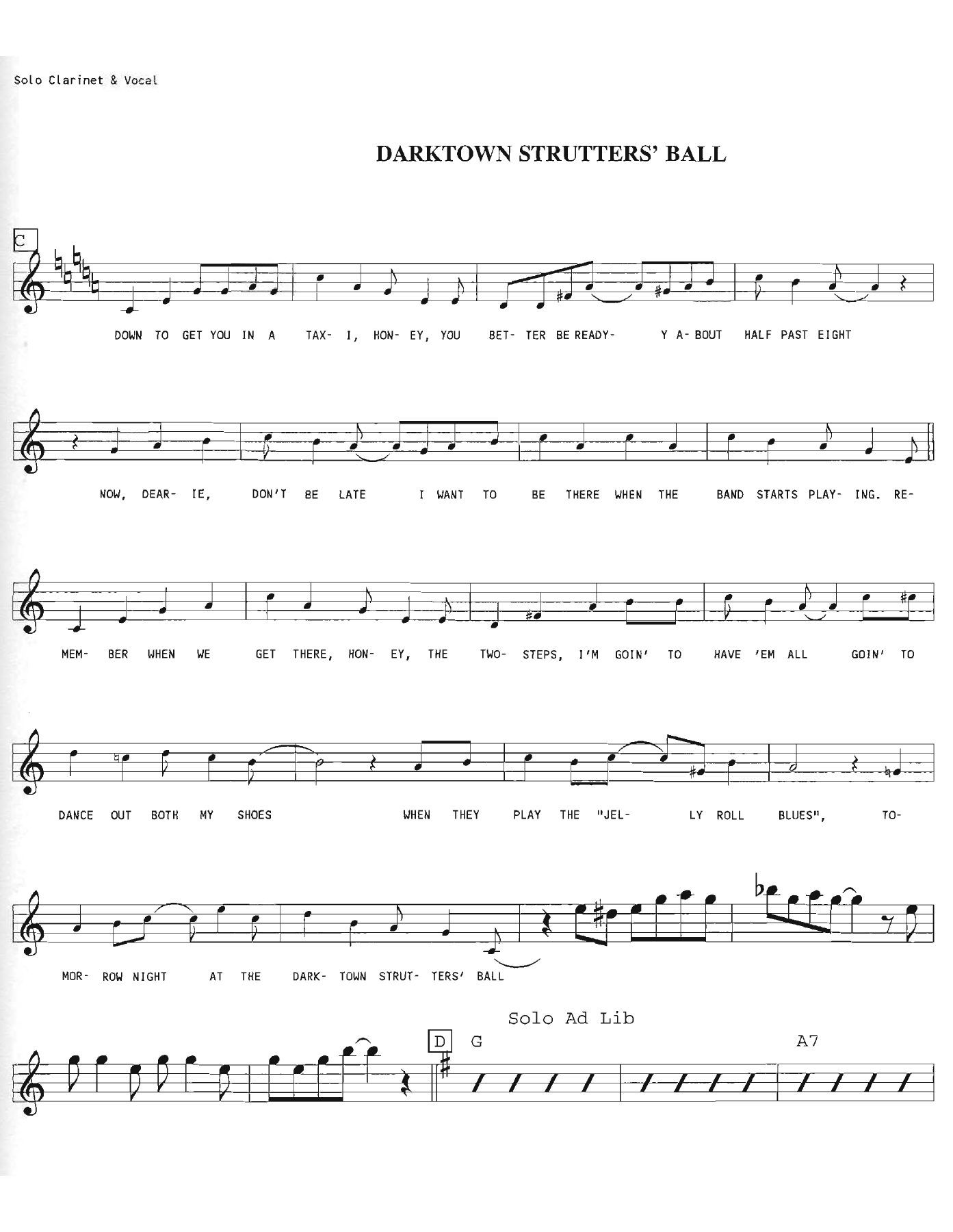 Darktown Strutters' Ball 2 Arr — page 2