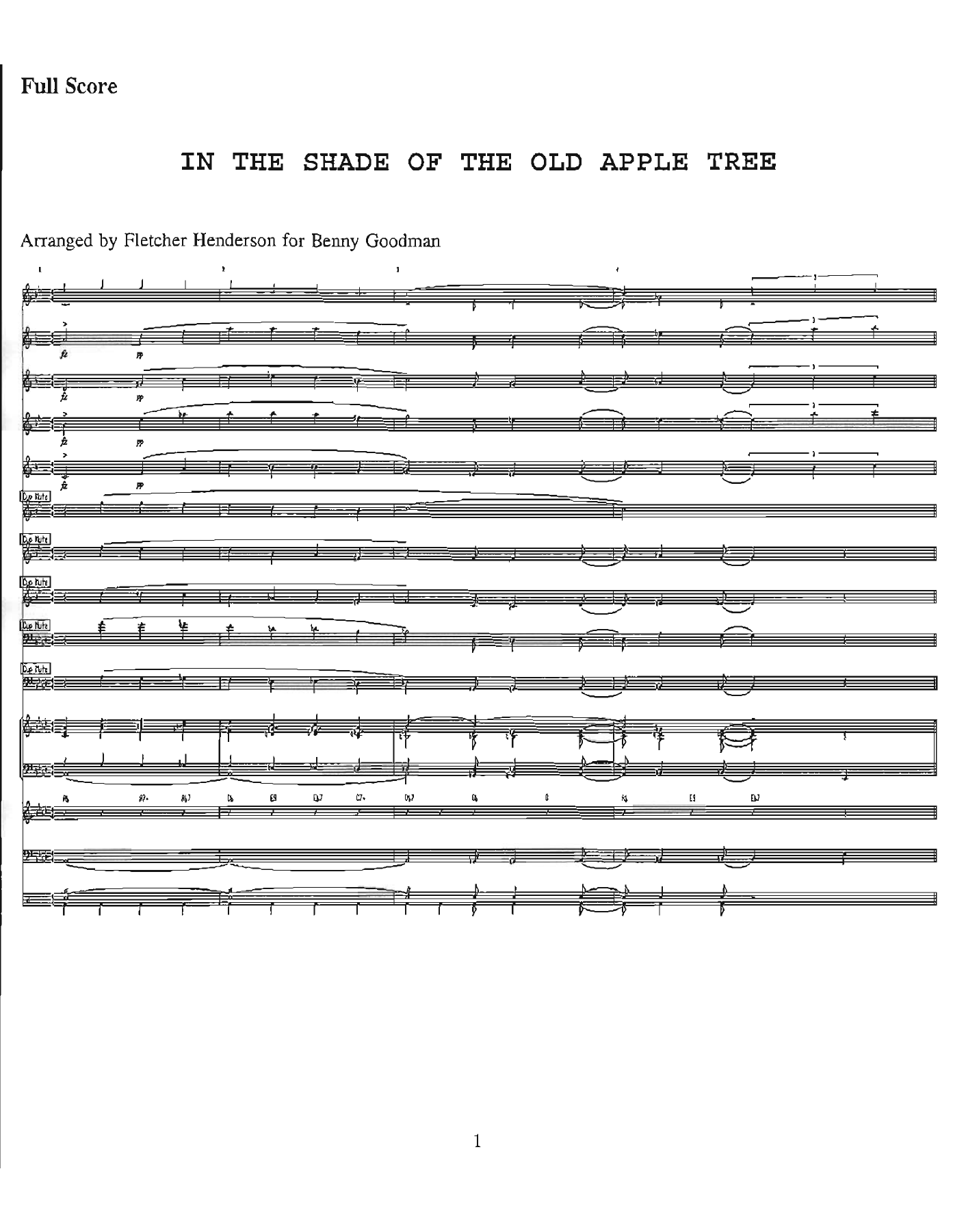 In The Shade Of The Old Apple Tree (F.Henderson) B.Goodman — sheet music preview