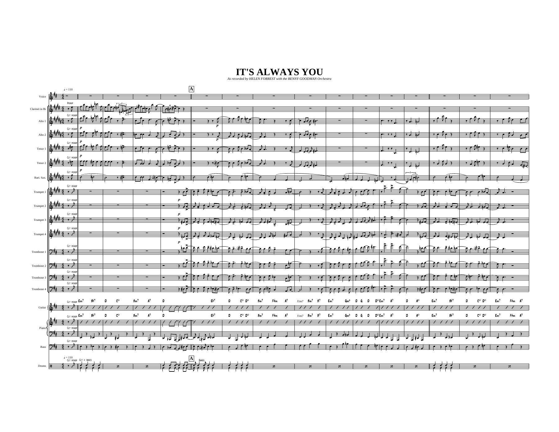 It's Always You — sheet music cover (first page)