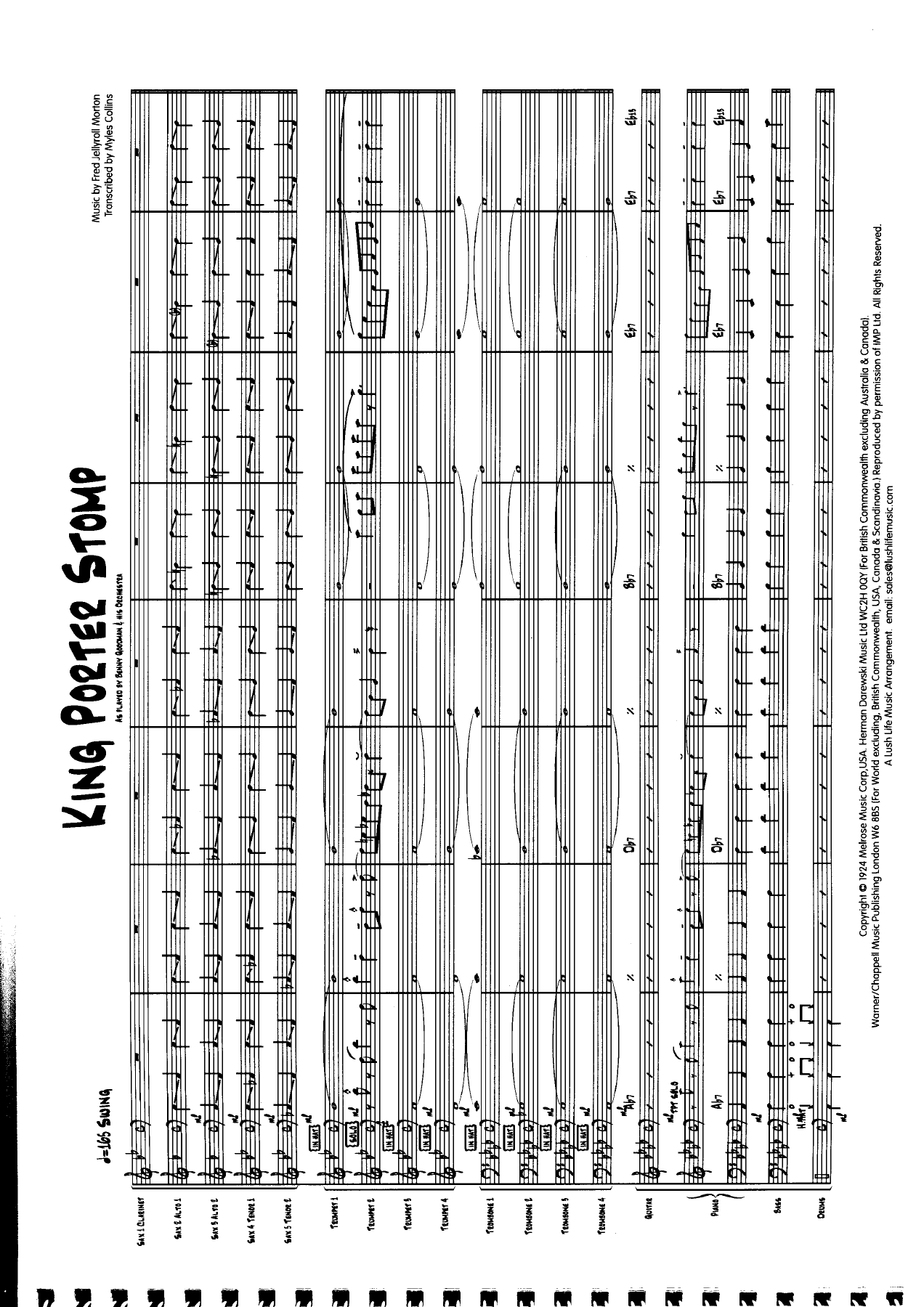 King Porter Stomp — sheet music cover (first page)