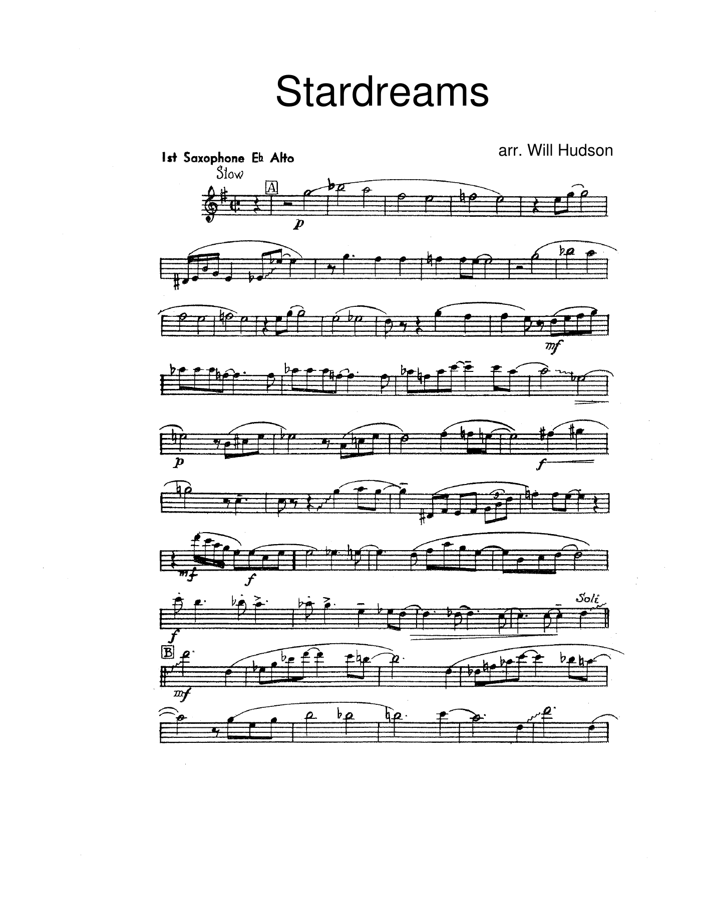Stardreams (Ch.Spivak) Trp.B.Goodman — sheet music preview