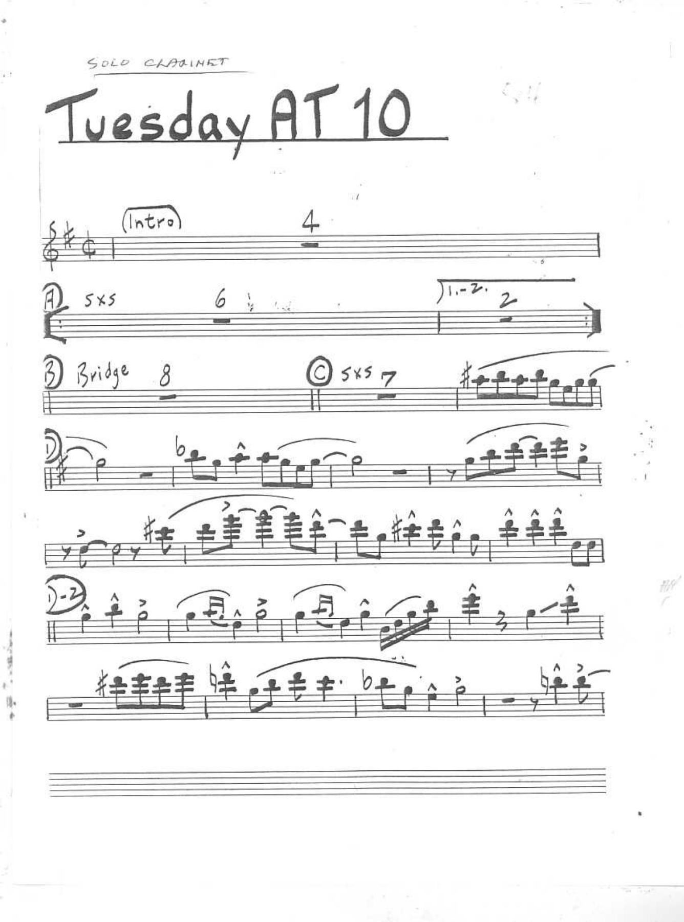 Tuesday At 10 (B.Friedlander) B.Goodman — Big Band sheet music arranged by Benny Goodman | Jazz Standard