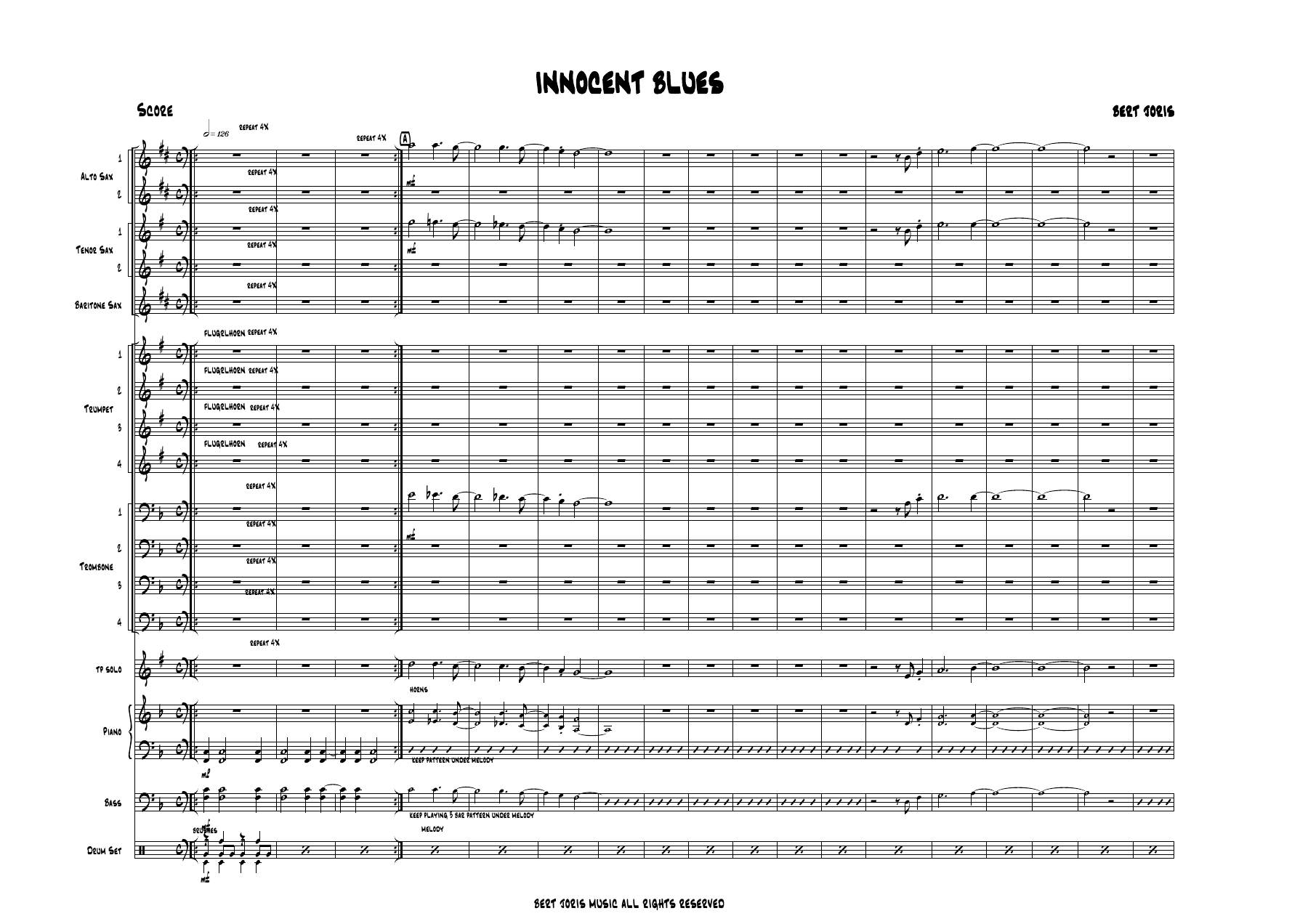 Innocent Blues — sheet music cover (first page)