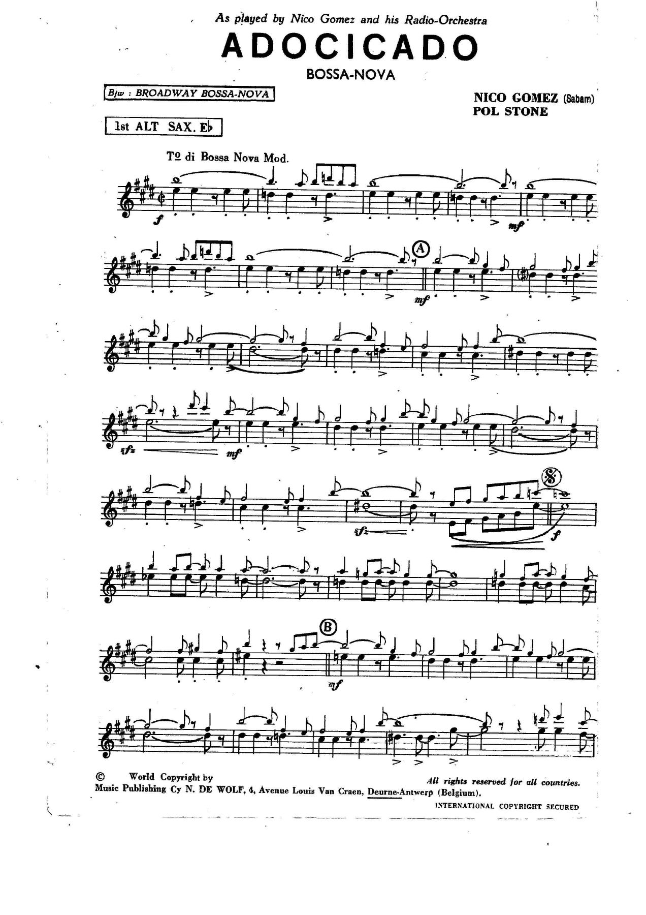 Adociado — sheet music preview