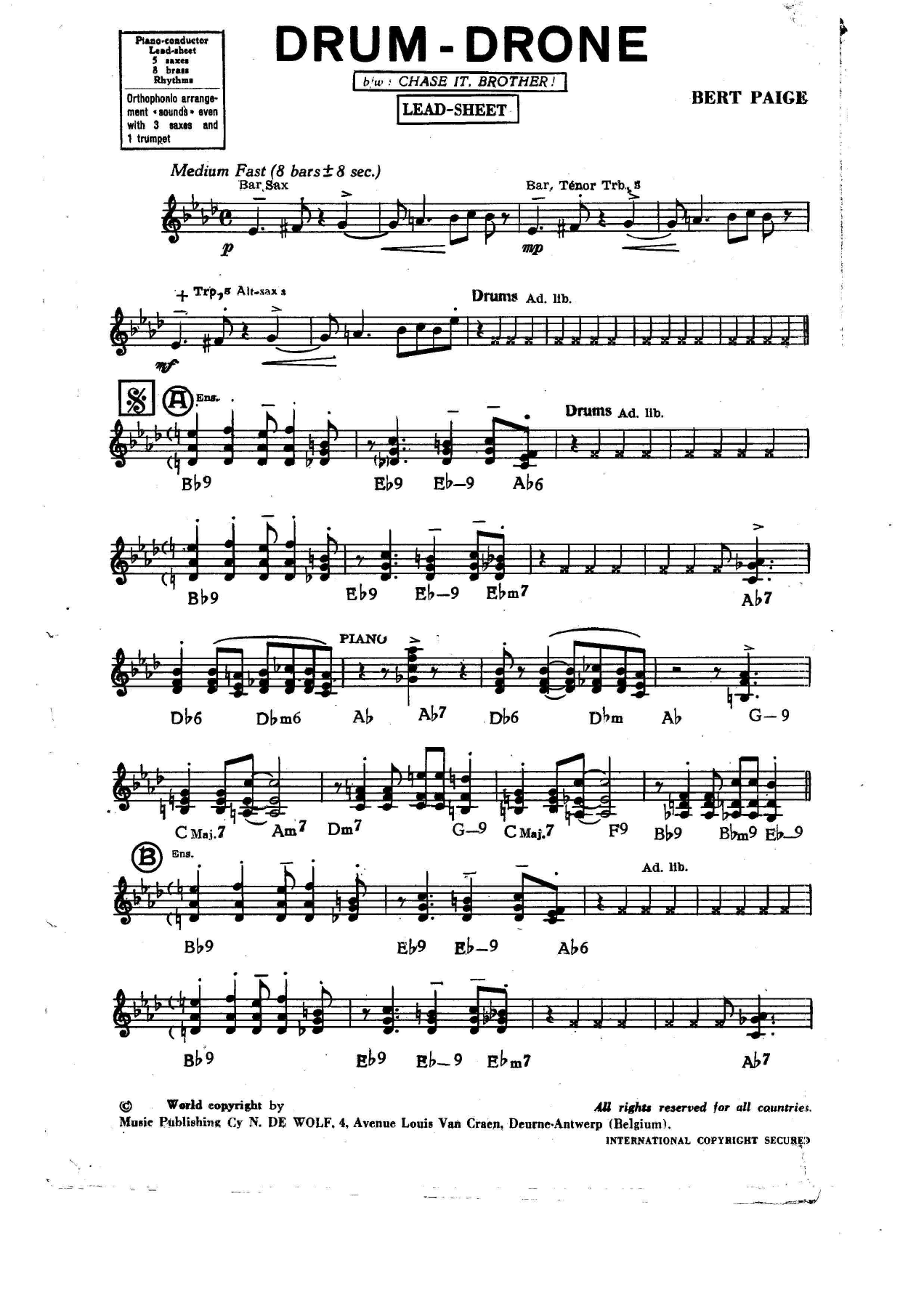 Drum - Drone — sheet music cover (first page)