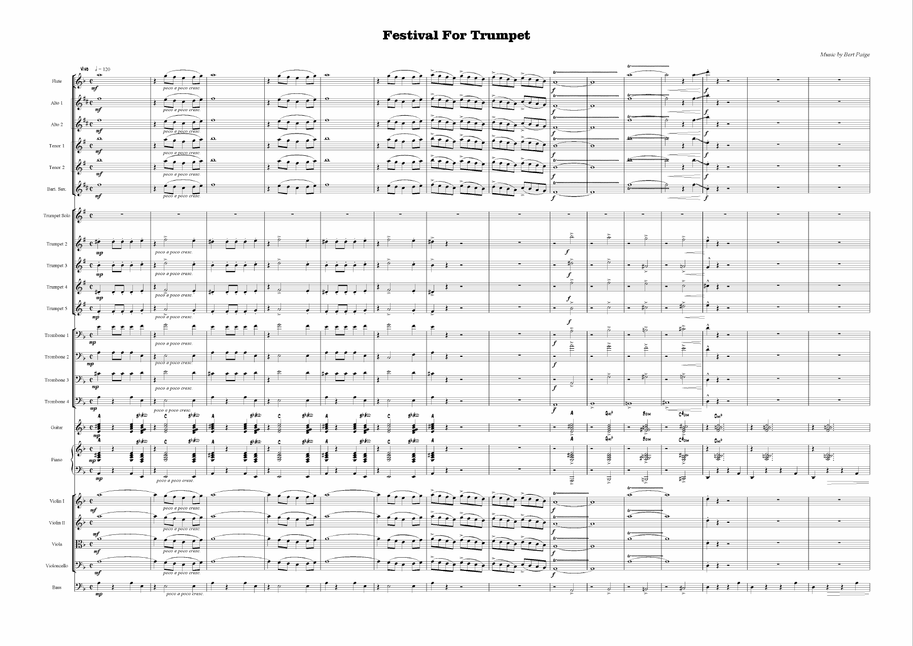 Festival For Trumpet — sheet music preview