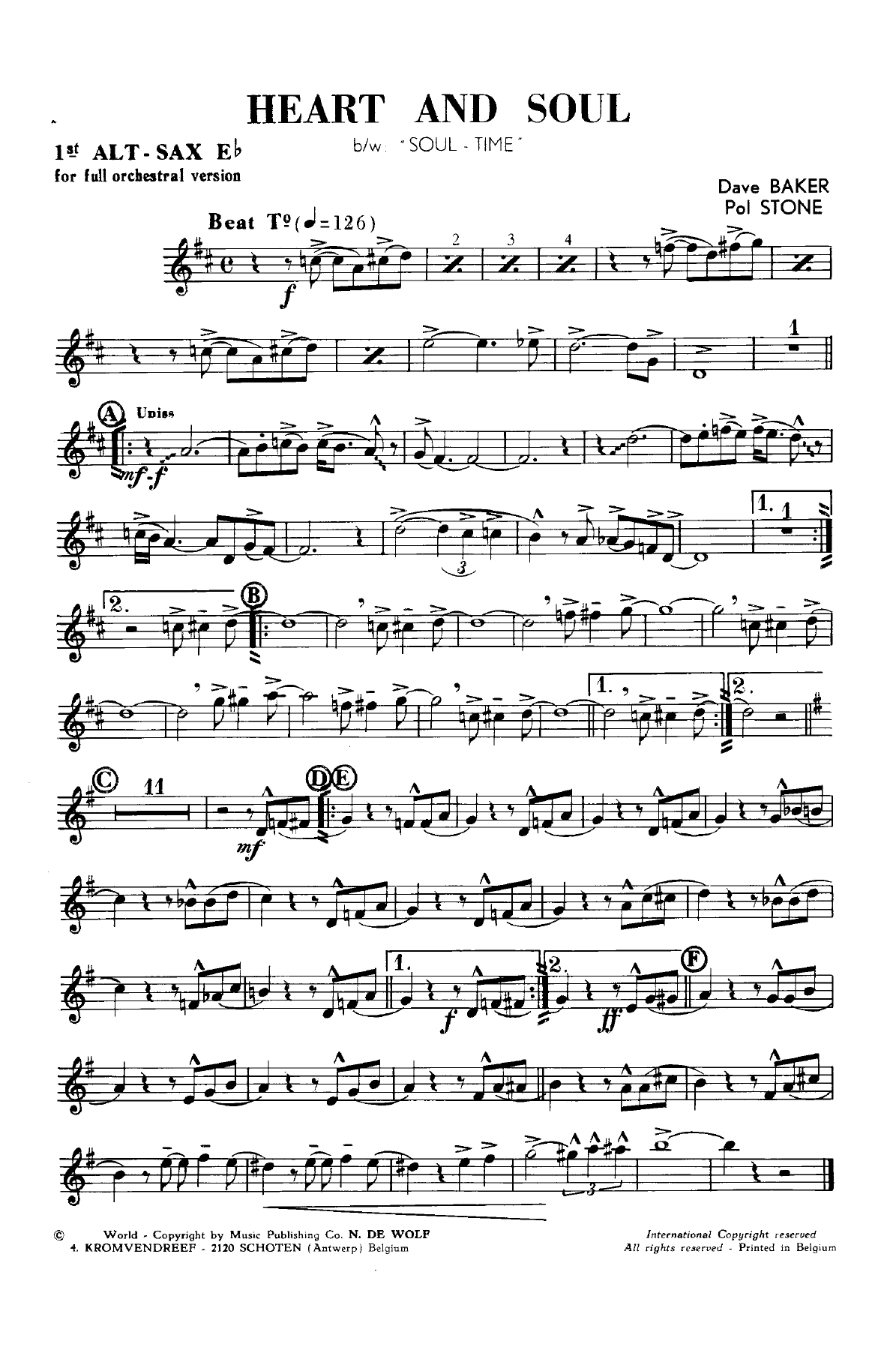 Heart And Soul — sheet music preview