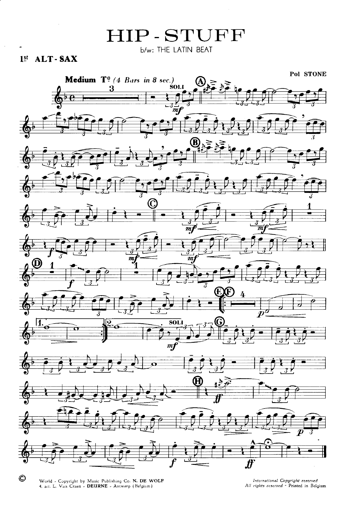 Hip Stuff — sheet music cover (first page)