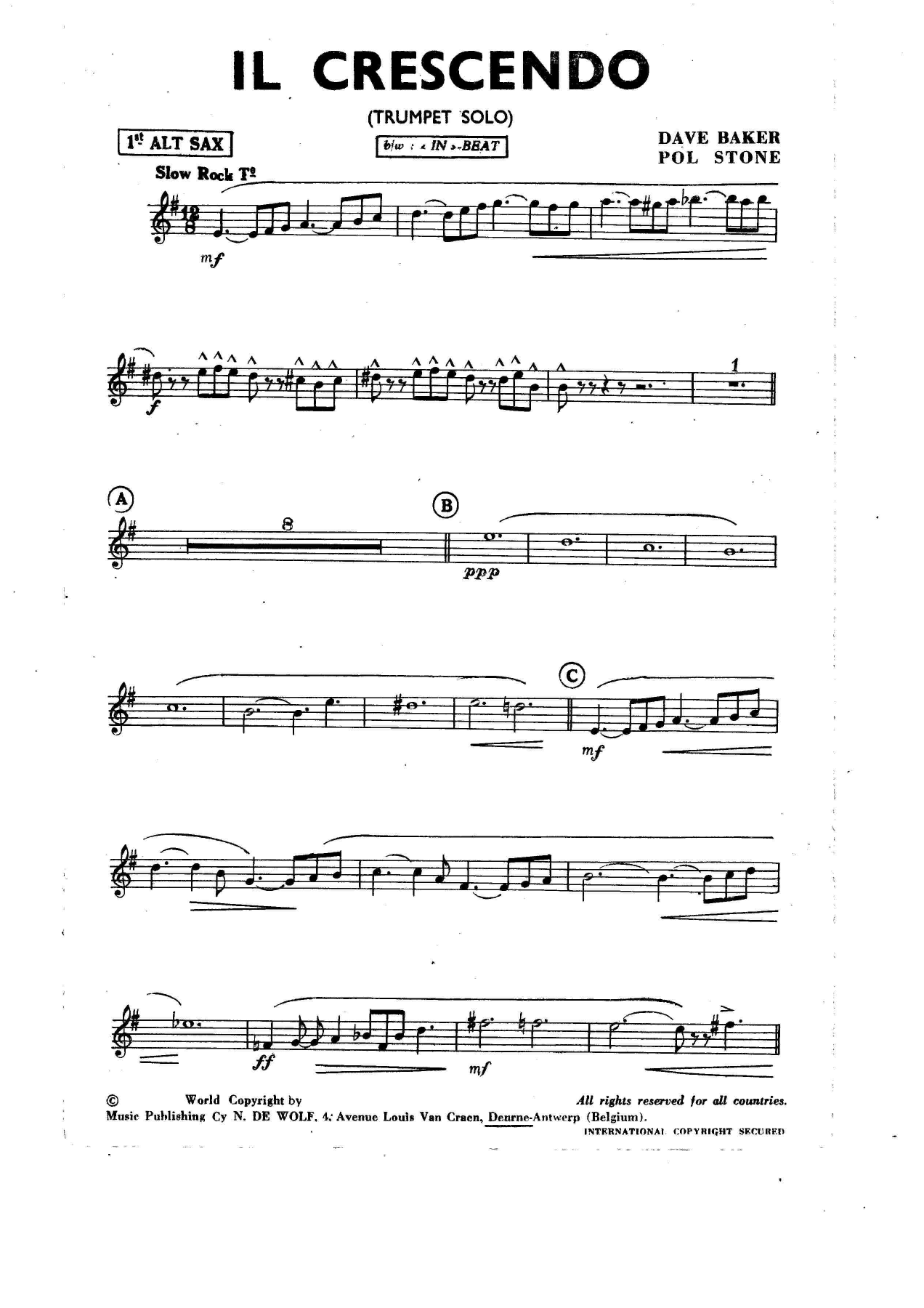 Il Crescendo — sheet music cover (first page)