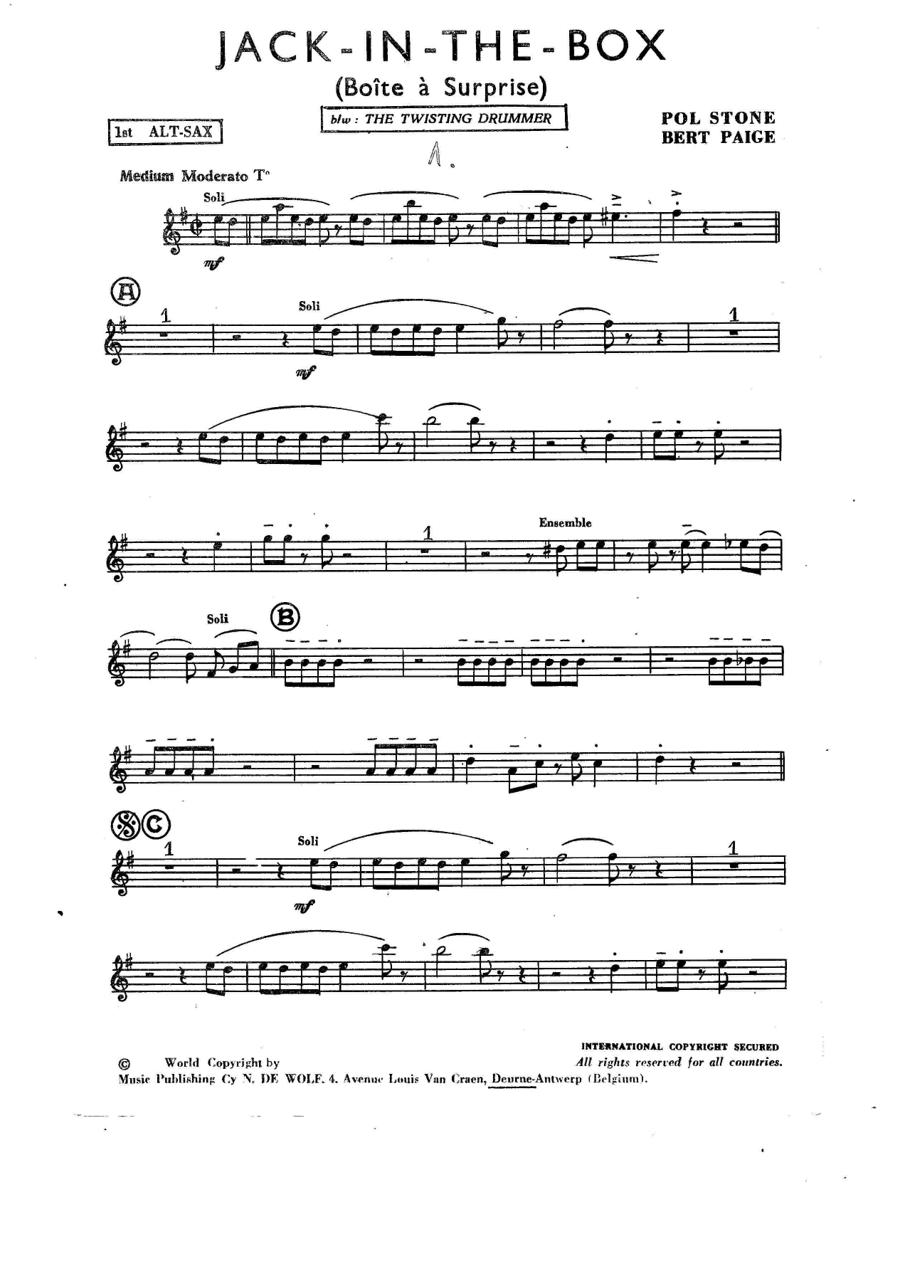 Jack-In-The-Box — sheet music cover (first page)