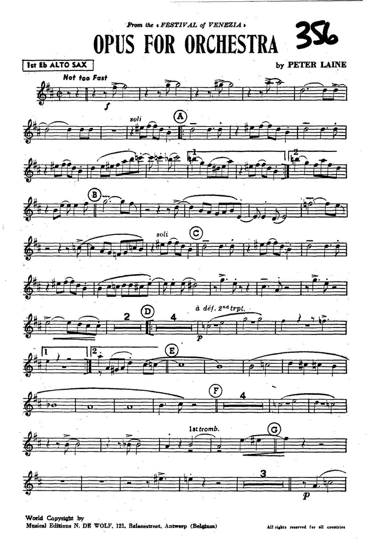 Opus For Orchestra — sheet music preview