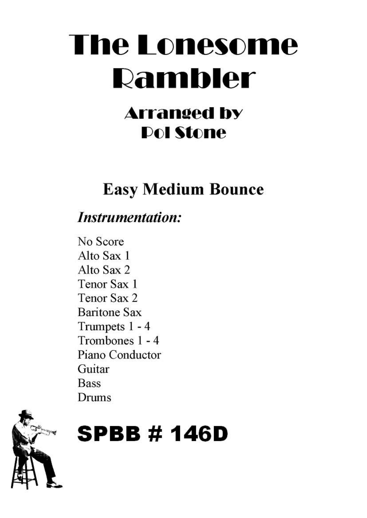 The Lonesome Rambler — Big Band sheet music arranged by P.Stone | Jazz Standard