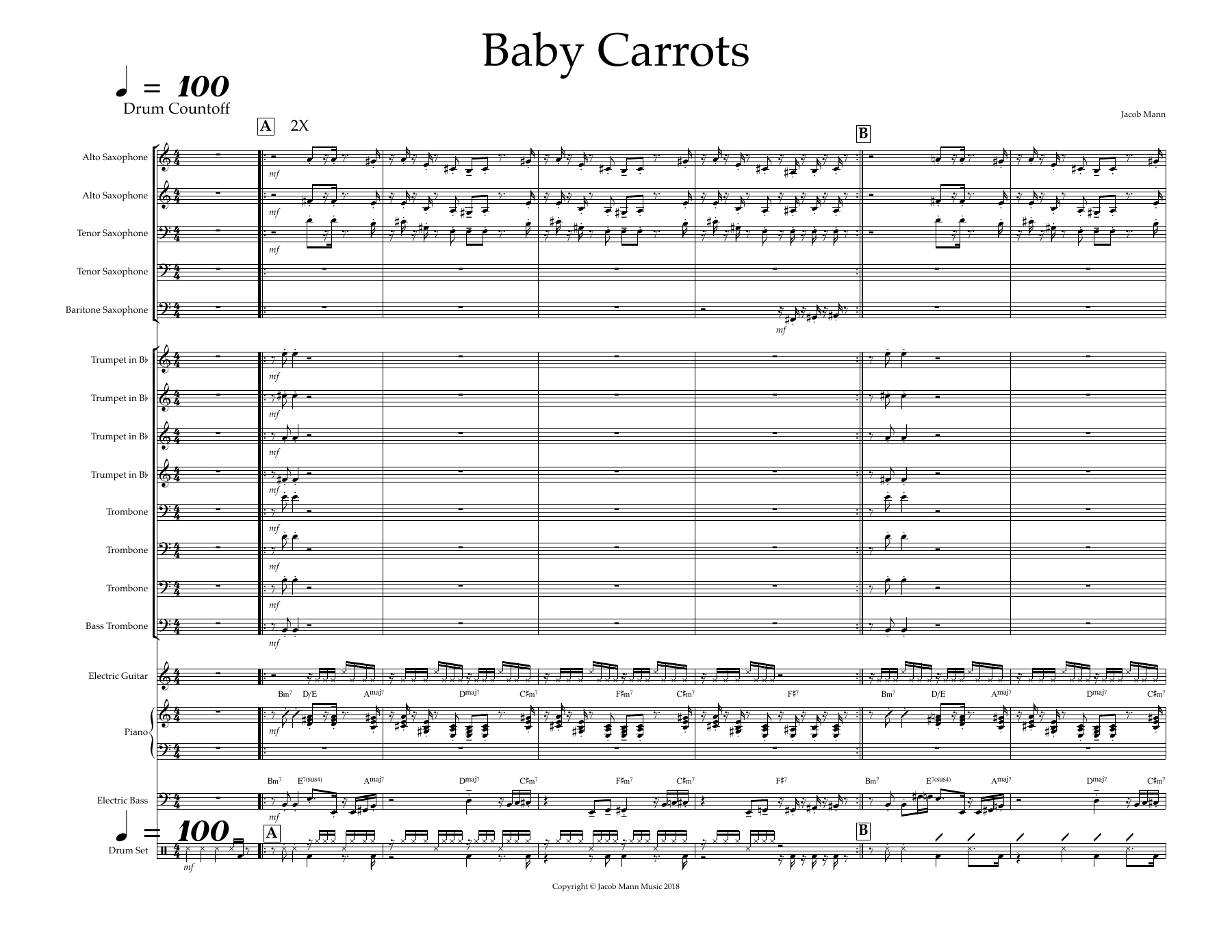 Baby Carrots (J.Mann) MP3 — sheet music preview