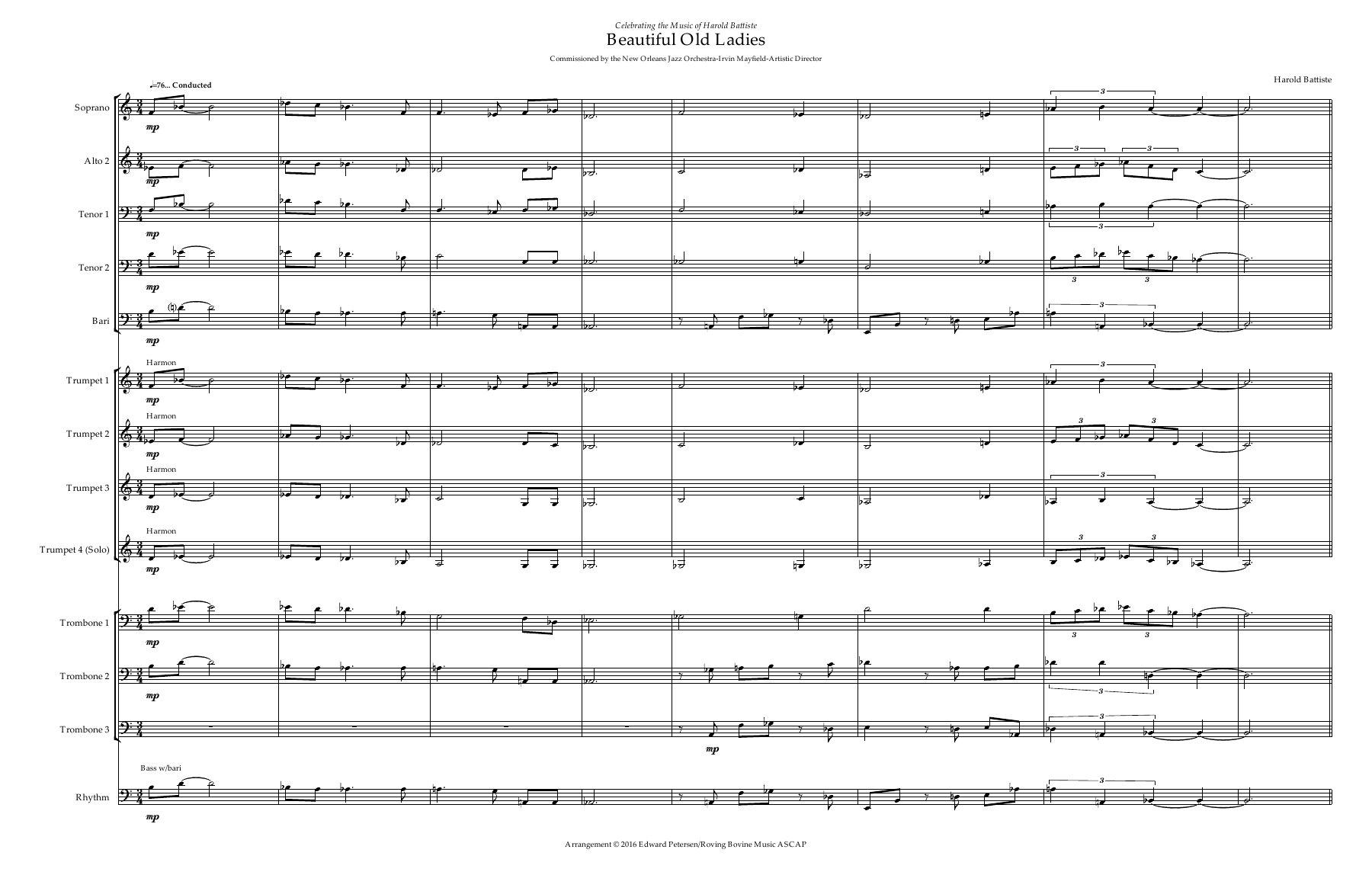 Beautiful Old Ladyes — sheet music preview
