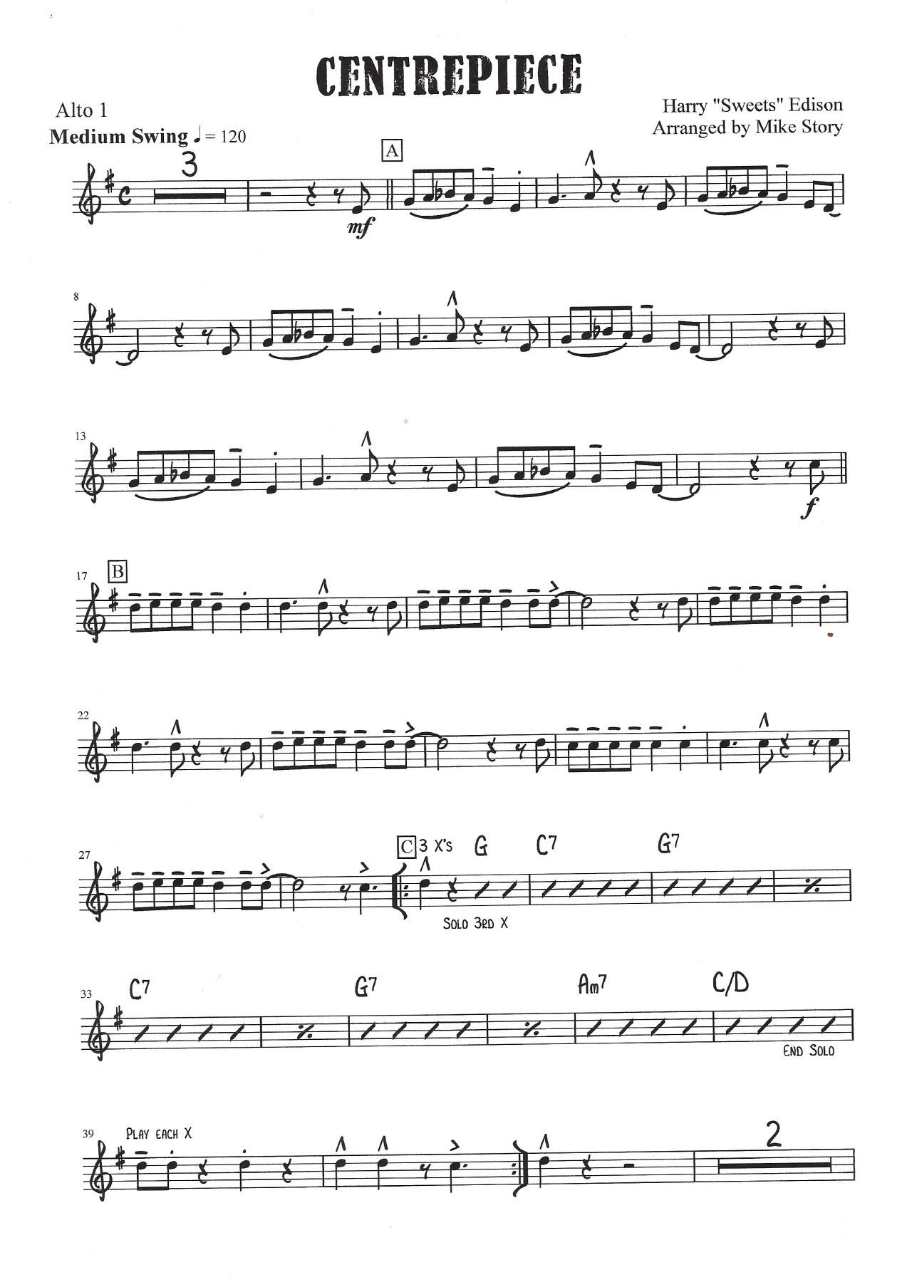 Centrepiece (M.Story) H.S.Edison — sheet music preview