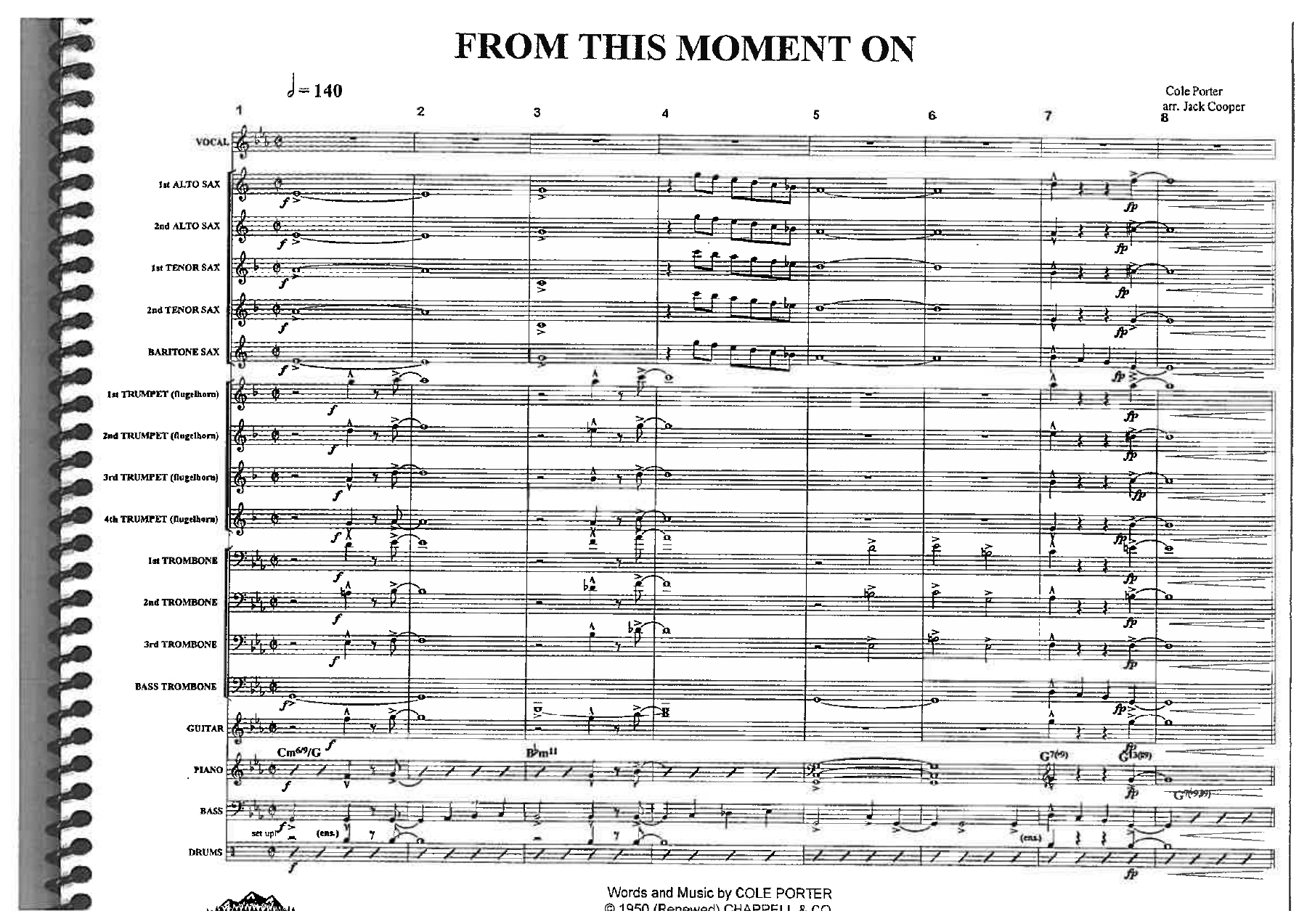 From This Moment On — sheet music preview