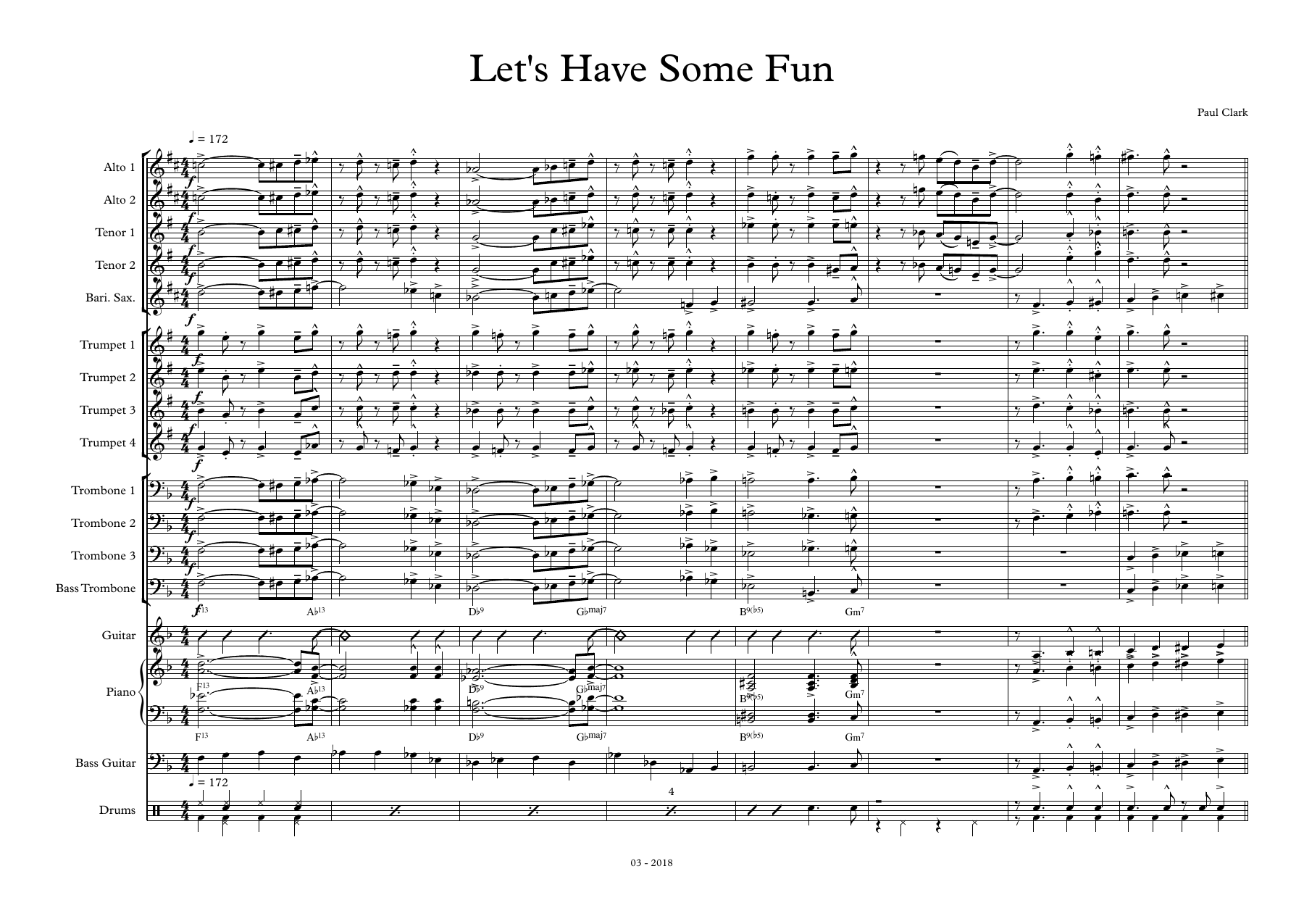 Let's Have Some Fun — sheet music cover (first page)