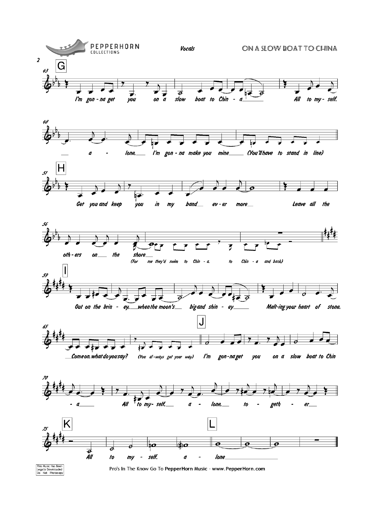 On A Slow Boat To China (S.Evans-B.Midler) Vocal — page 2