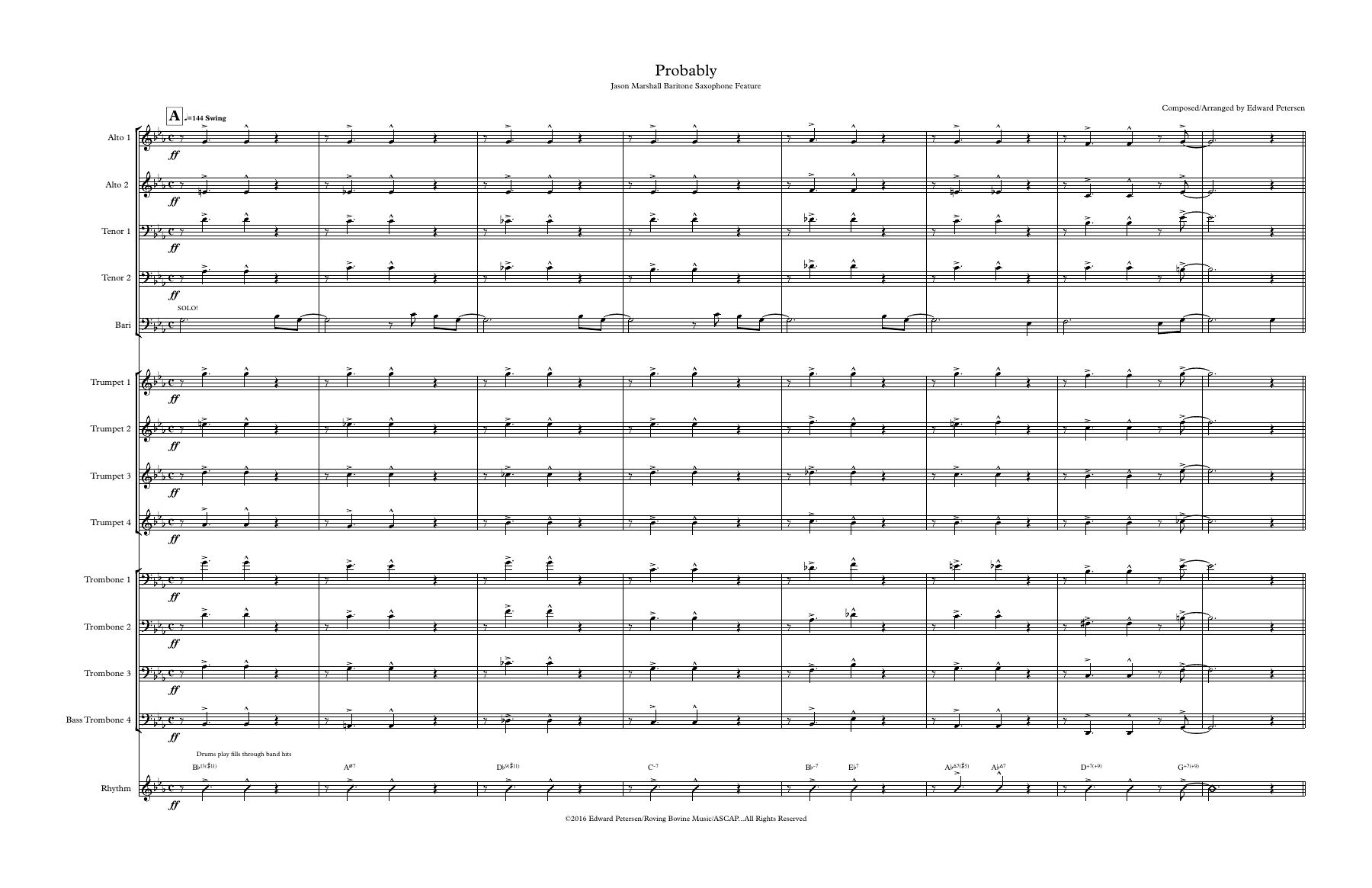 Probably (E.Petersen) 68 — sheet music preview