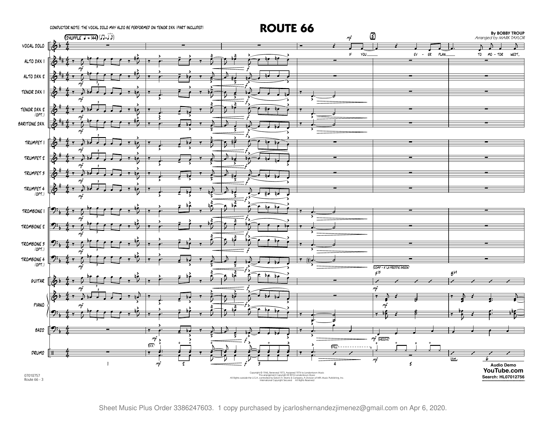Route 66 (M.Taylor) Vocal — page 2