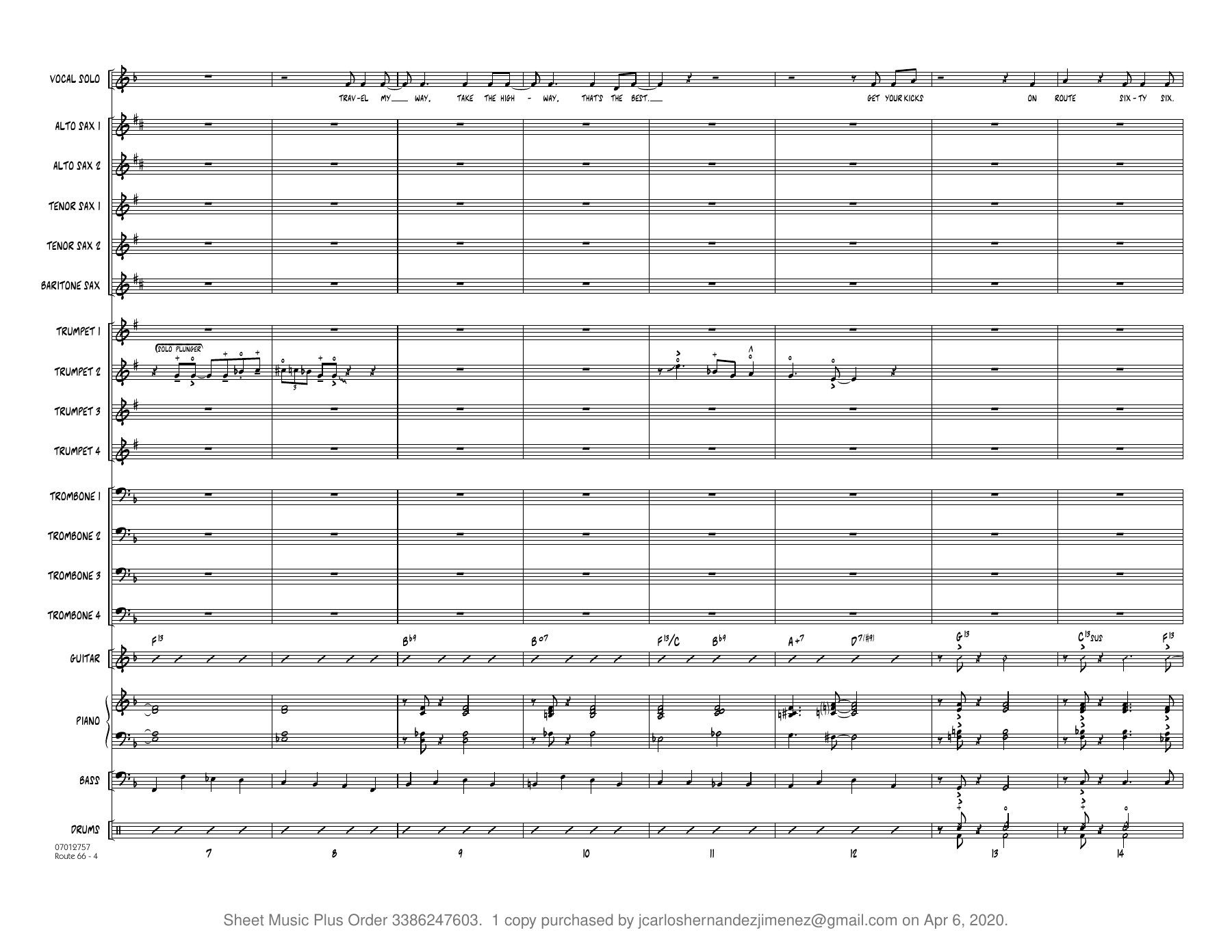 Route 66 (M.Taylor) Vocal — page 3