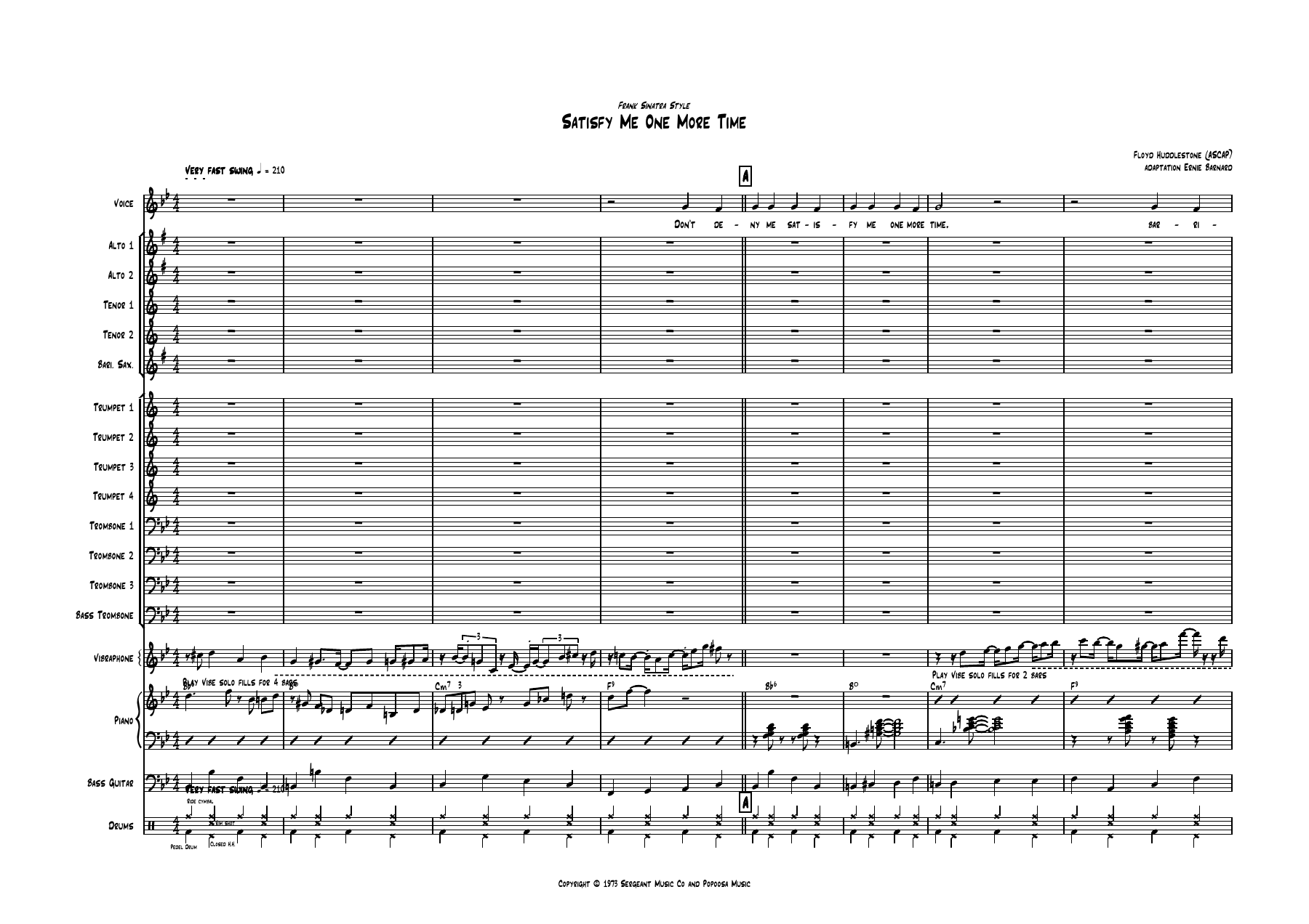 Satisfy Me One More Time (F.Sinatra) C.Basie. MP3 — sheet music preview