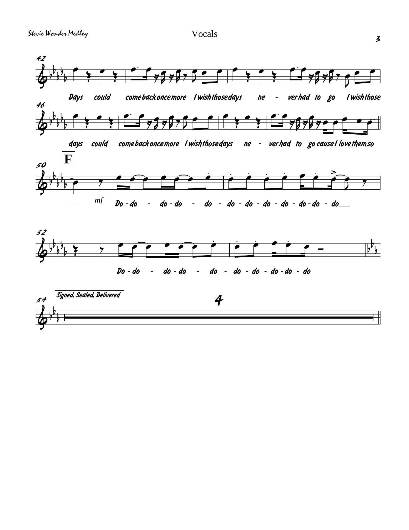 Stevie Wonder Medley (Shaun Evans) voc — page 3