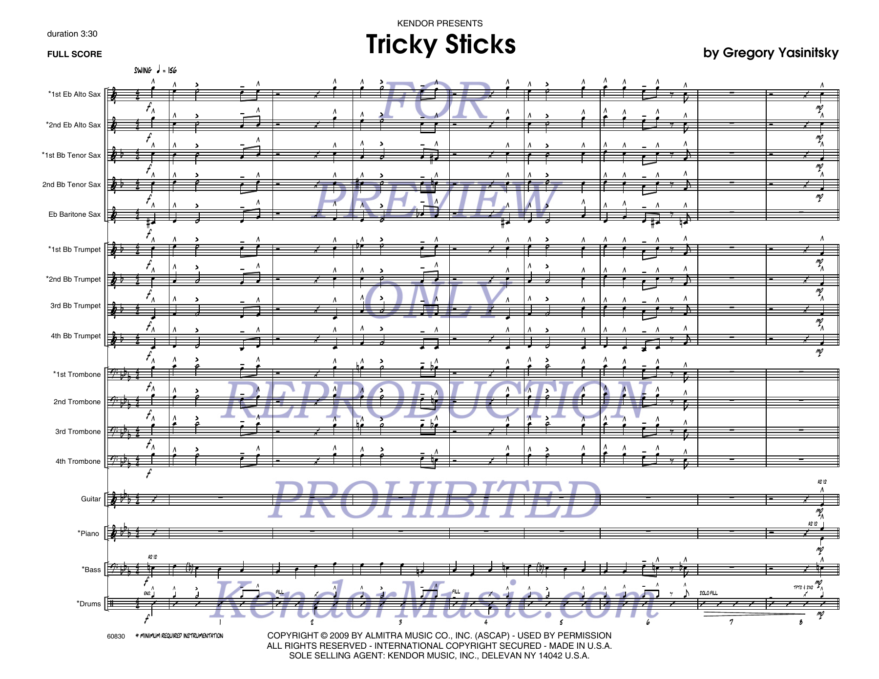 Tricky Sticks — sheet music cover (first page)