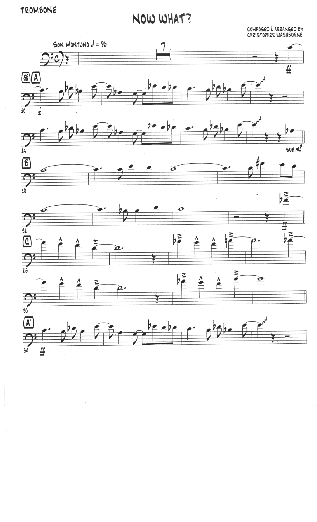 Now What — sheet music cover (first page)