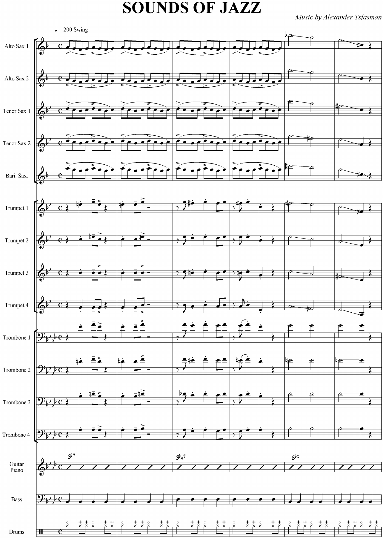 Sounds Of Jazz — sheet music cover (first page)