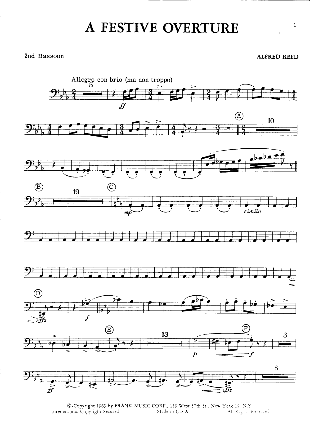 bassonII — sheet music cover (first page)
