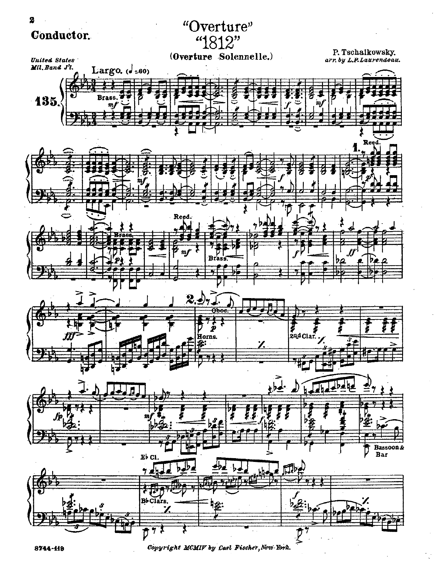 1812 Conductor — sheet music cover (first page)