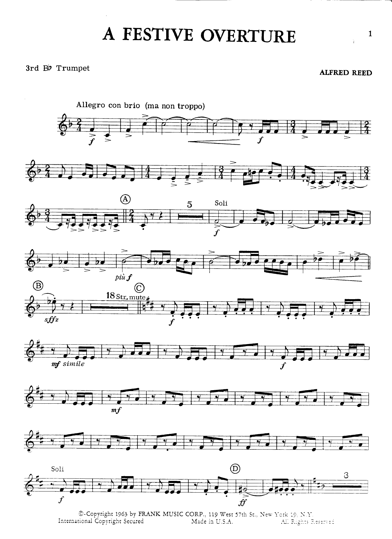 Bb trumpetIII — sheet music cover (first page)