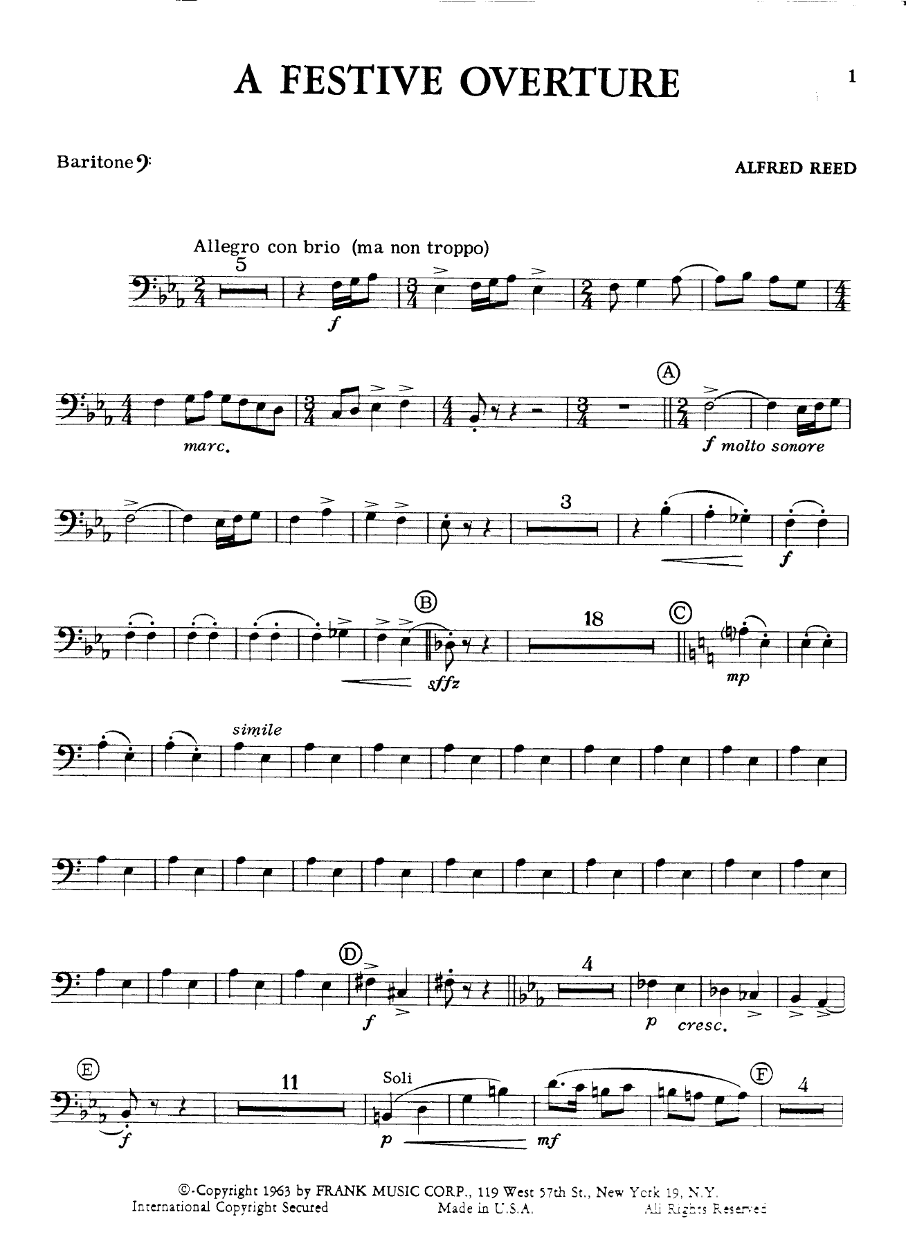 C baritone — sheet music cover (first page)